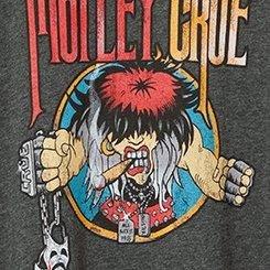 Motley Crue Classic Fit Cotton Crew Tee, CHARCOAL HEATHER GREY, swatch