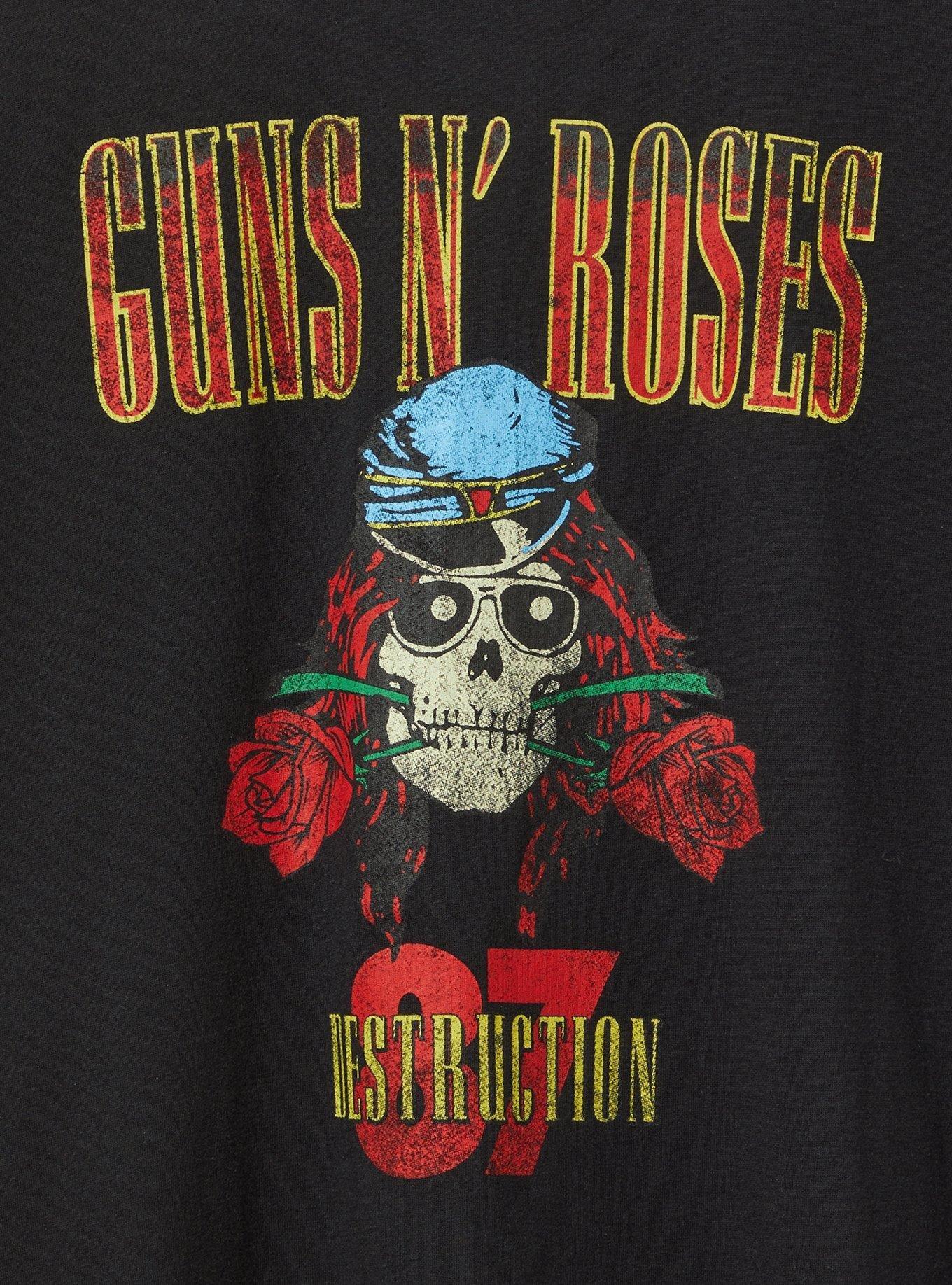 Guns n Roses Relaxed Fit Cotton Crew Tee, ANTHRACITE, alternate