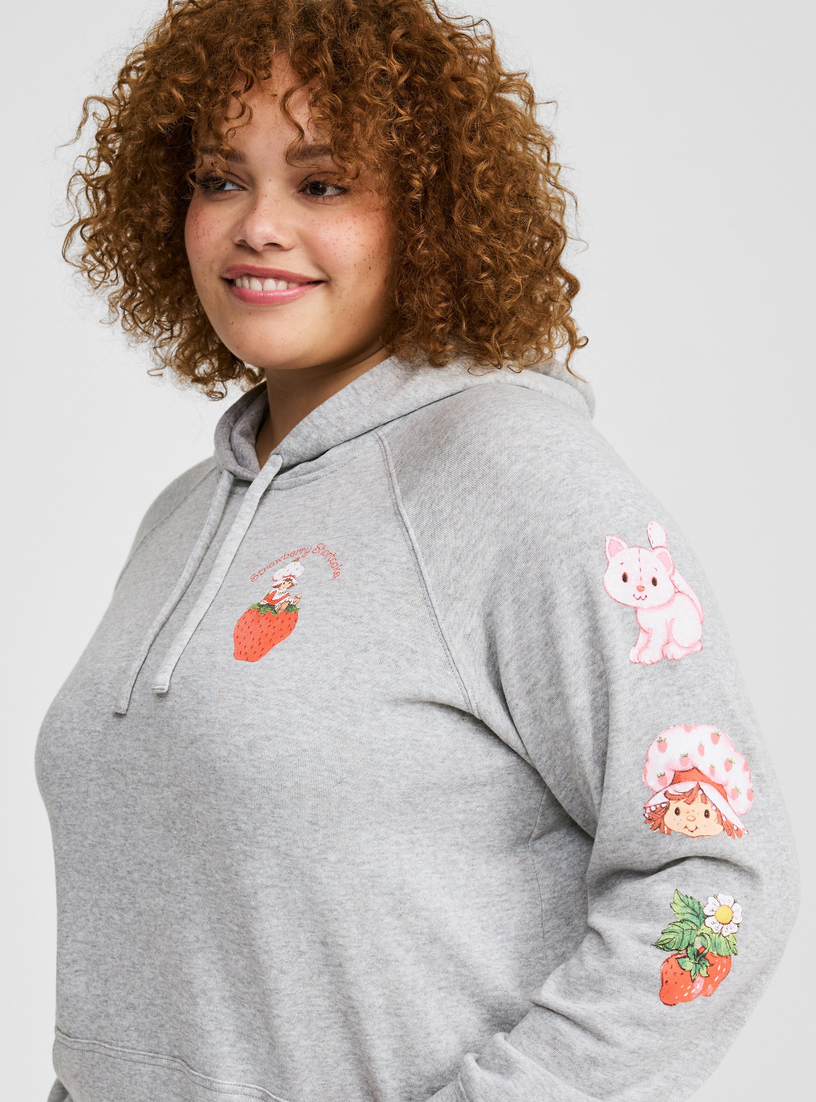 Strawberry Shortcake Classic Fit Cozy Fleece Hoodie, HEATHER GREY, alternate