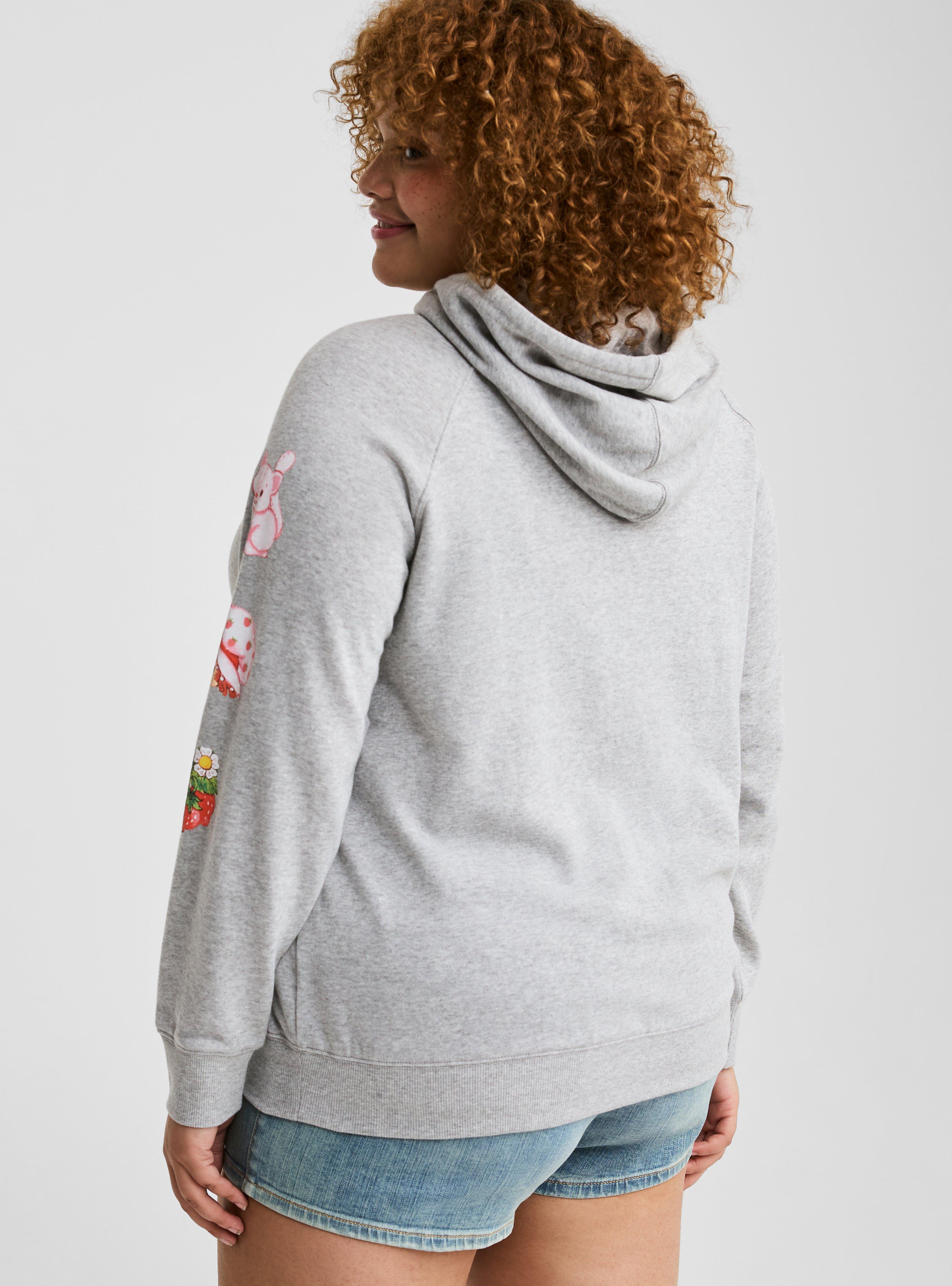 Strawberry Shortcake Classic Fit Cozy Fleece Hoodie, HEATHER GREY, alternate