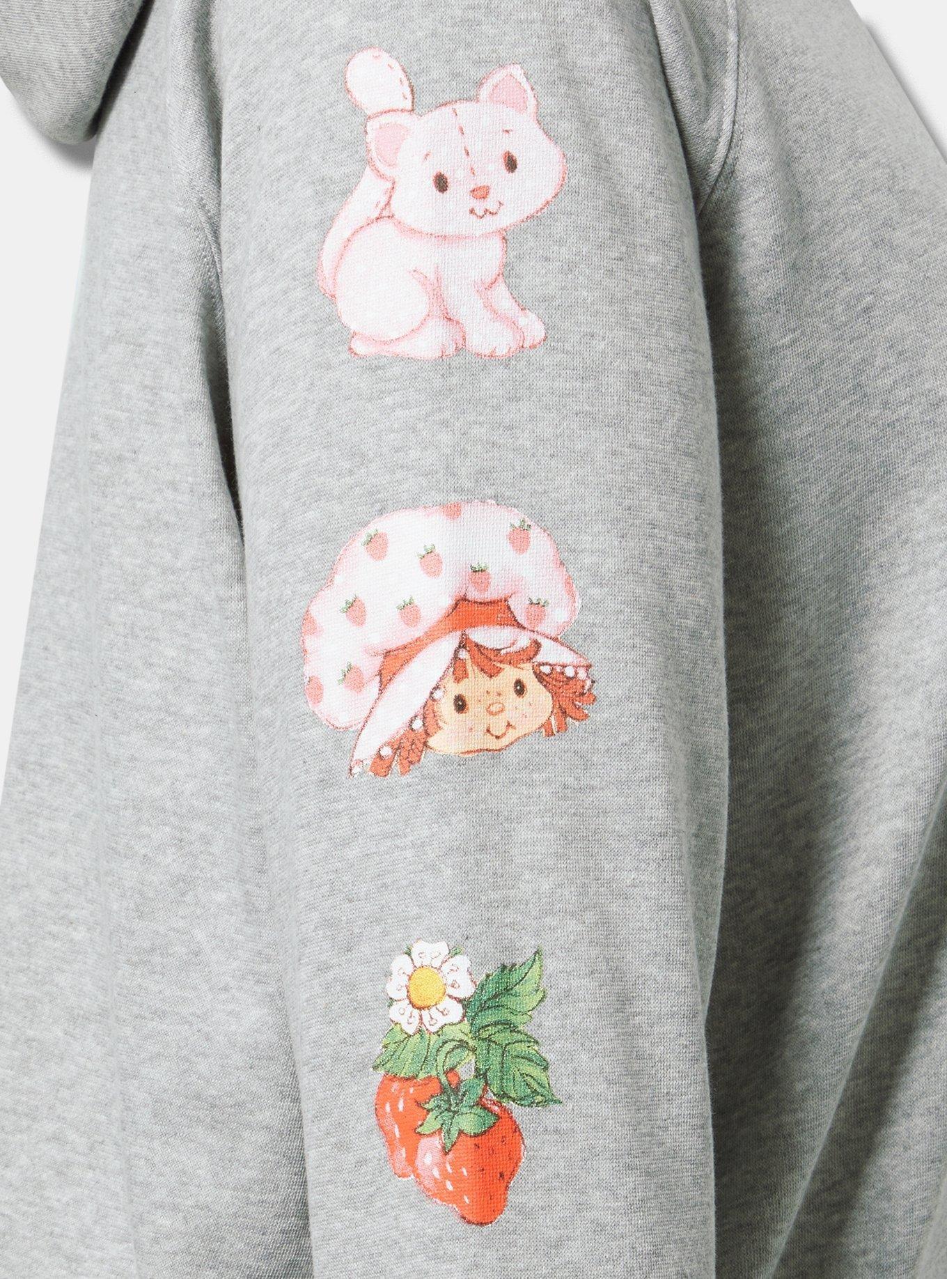 Strawberry Shortcake Classic Fit Cozy Fleece Hoodie, HEATHER GREY, alternate