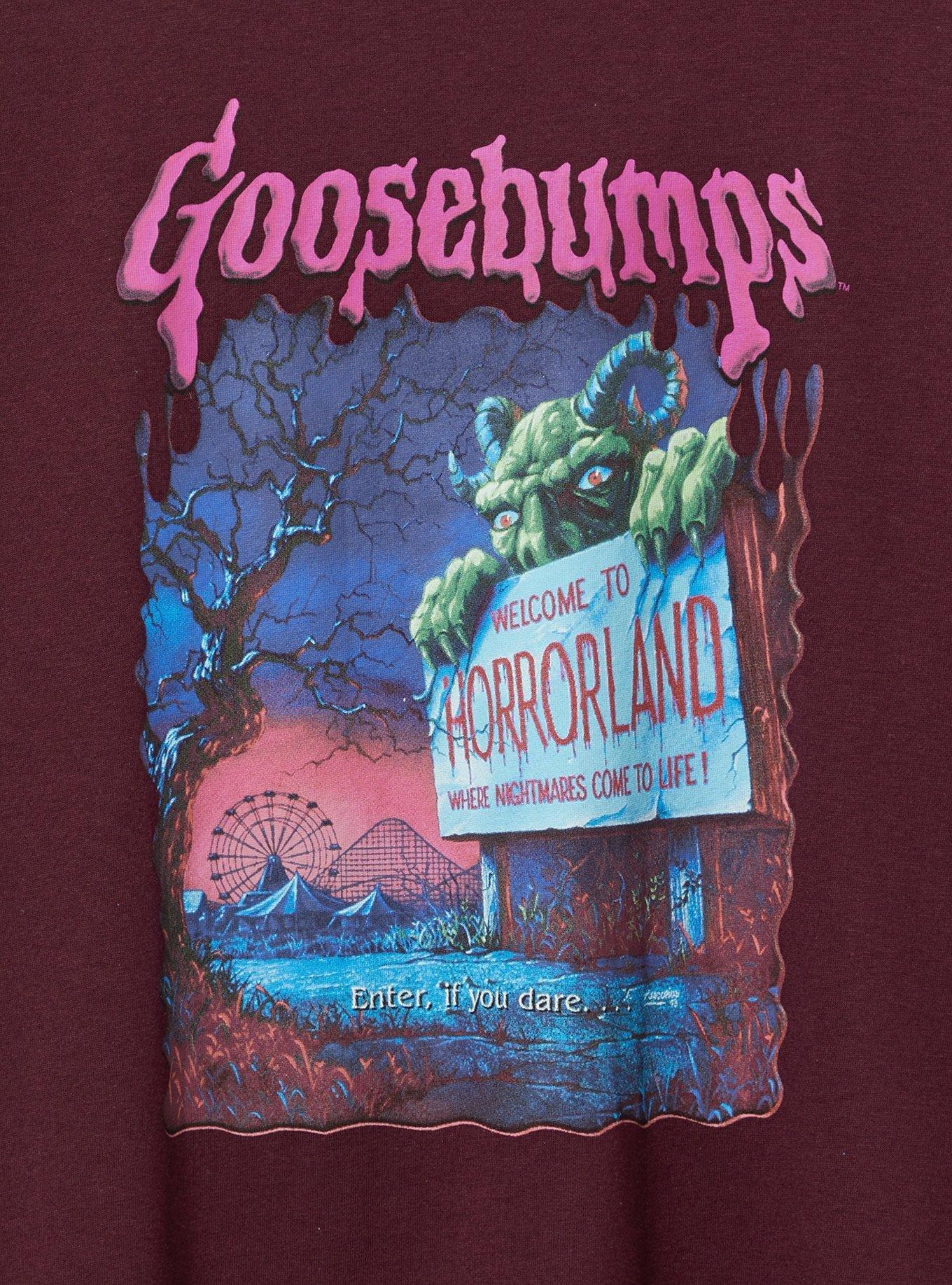 Goosebumps Horrorland Relaxed Fit Cotton Boxy Tee, WINETASTING, alternate