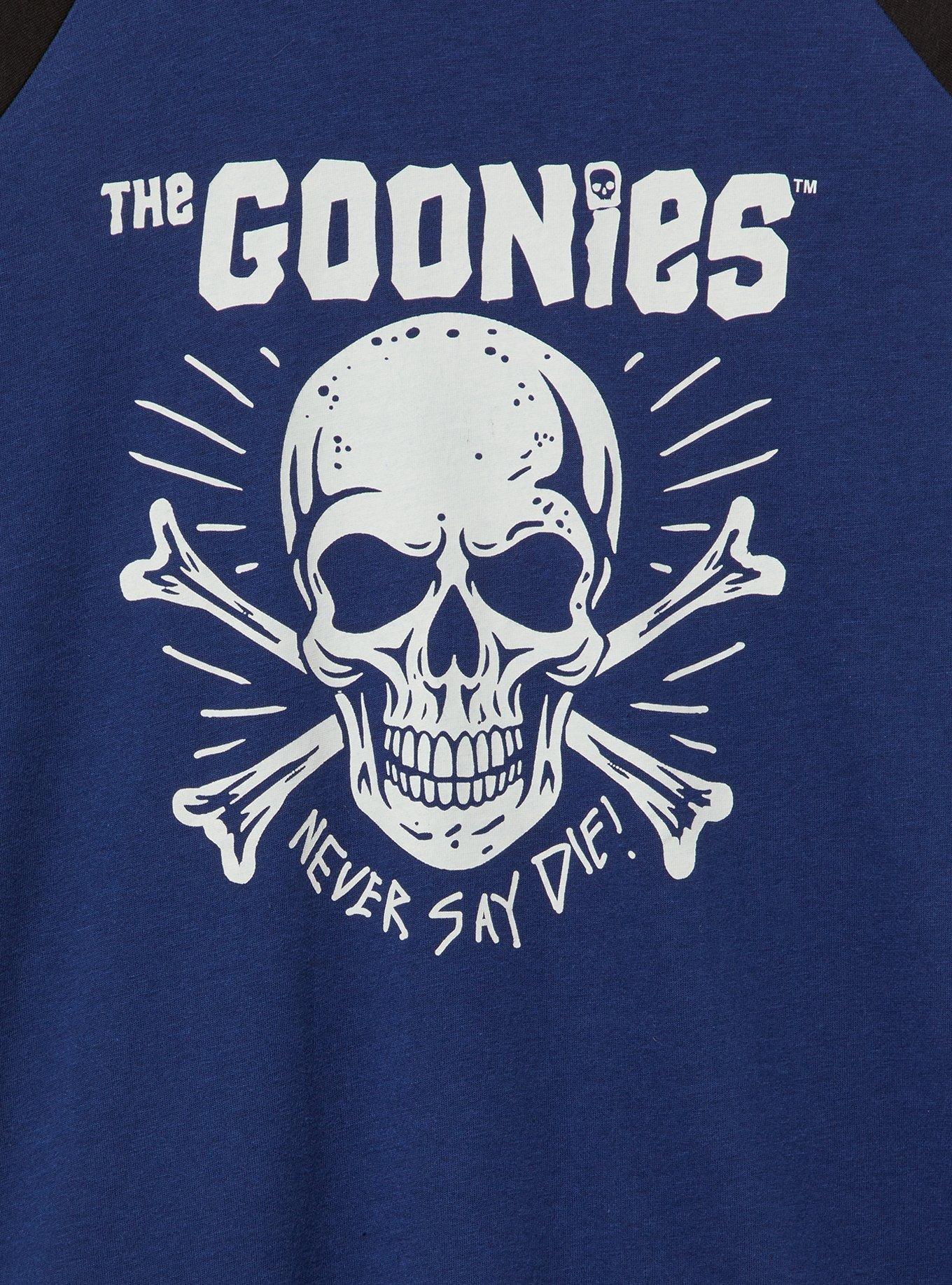 Goonies Skull Classic Fit Cotton Raglan Tee, MEDIEVAL BLUE, alternate