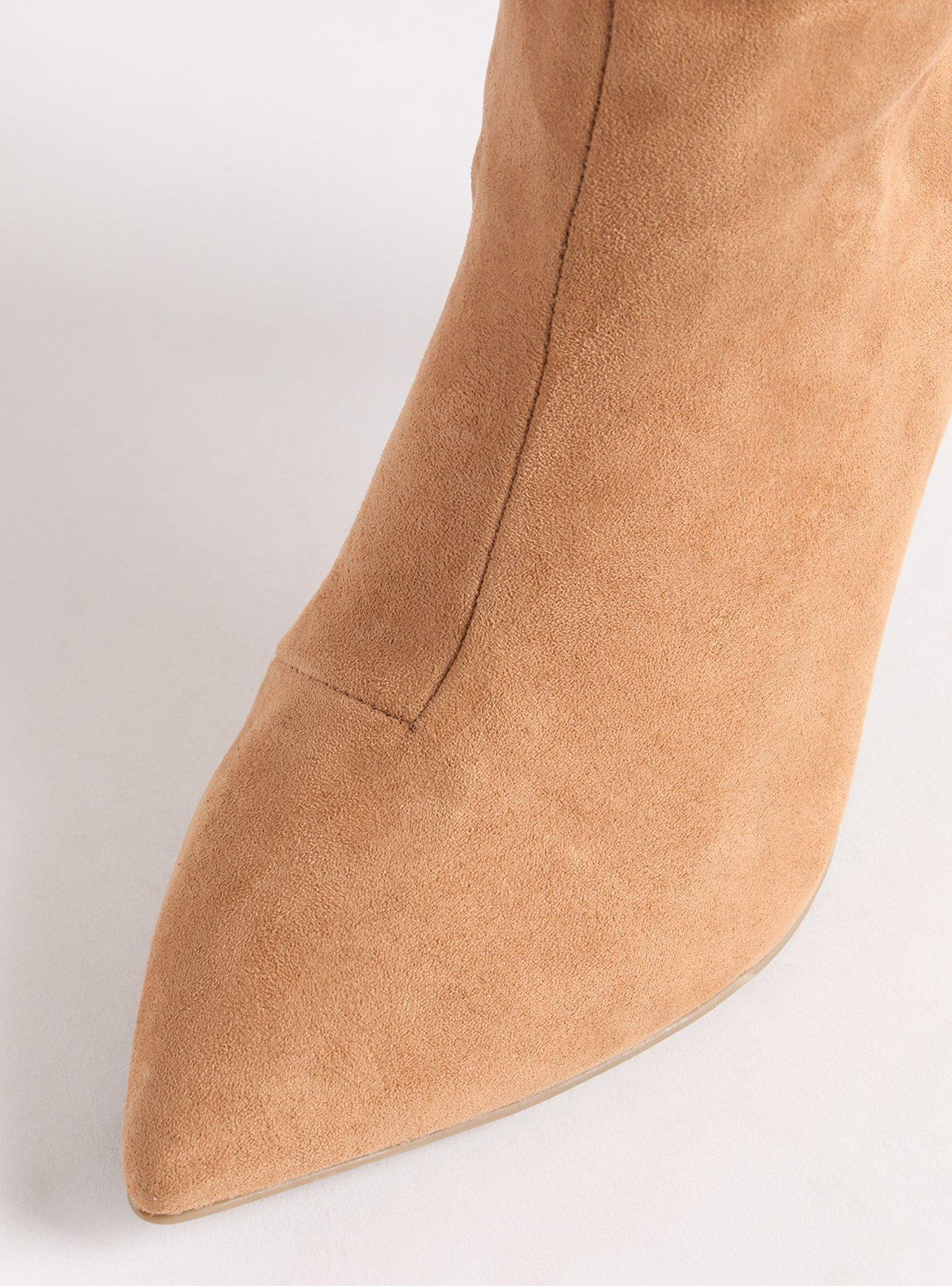 Over The Knee Scrunch Boot (WW) , TAN BEIGE, alternate