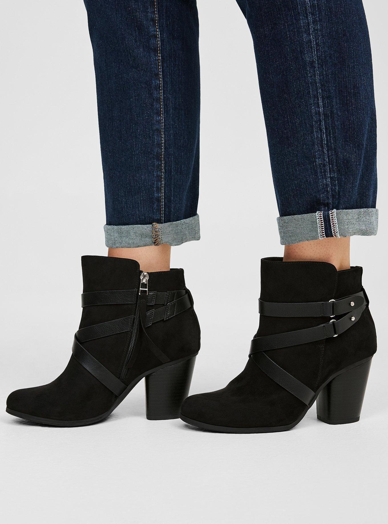 Strappy Heeled Bootie (WW