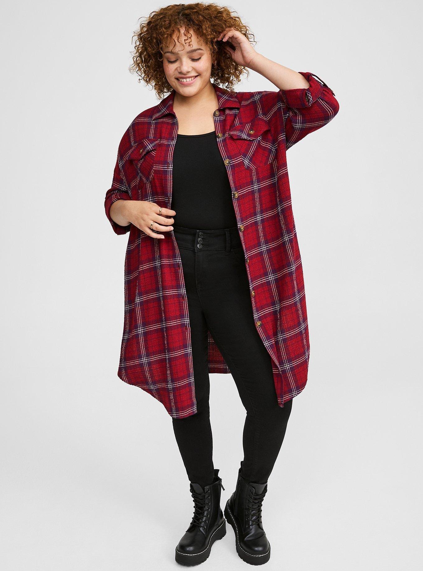 Flannel Gauze Oversized Shacket