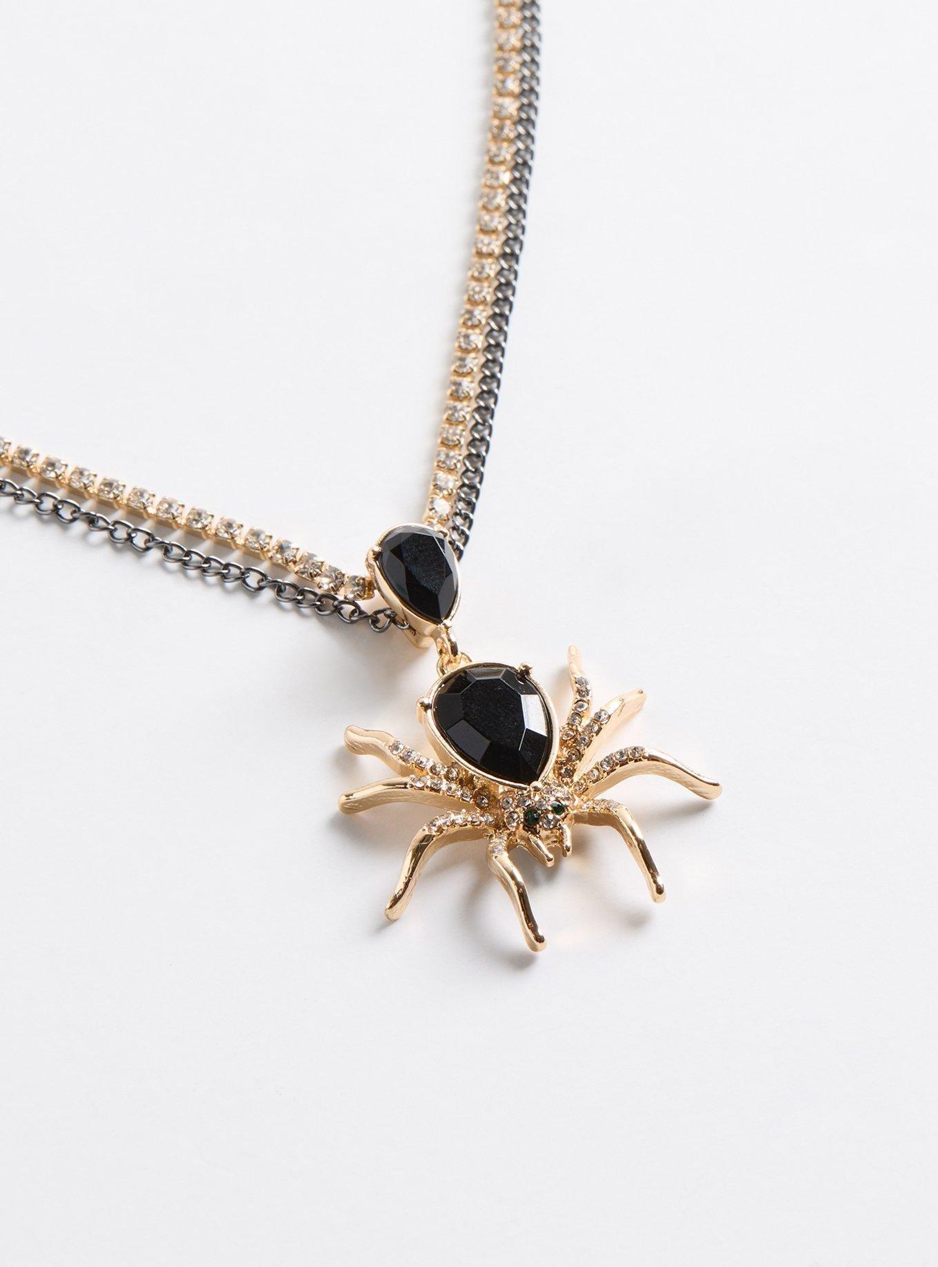Plus Size - Spider Statement Necklace - Torrid image.