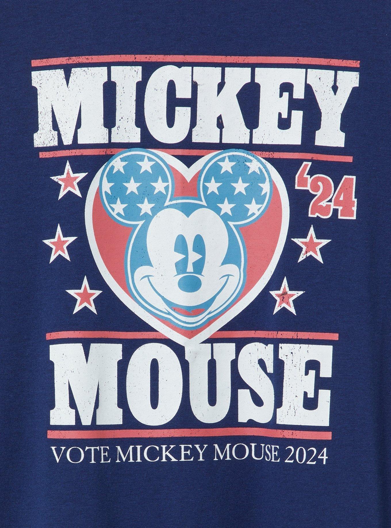 Mickey Mouse Vote Classic Fit Cotton Ringer Tee, MEDIEVAL BLUE, alternate