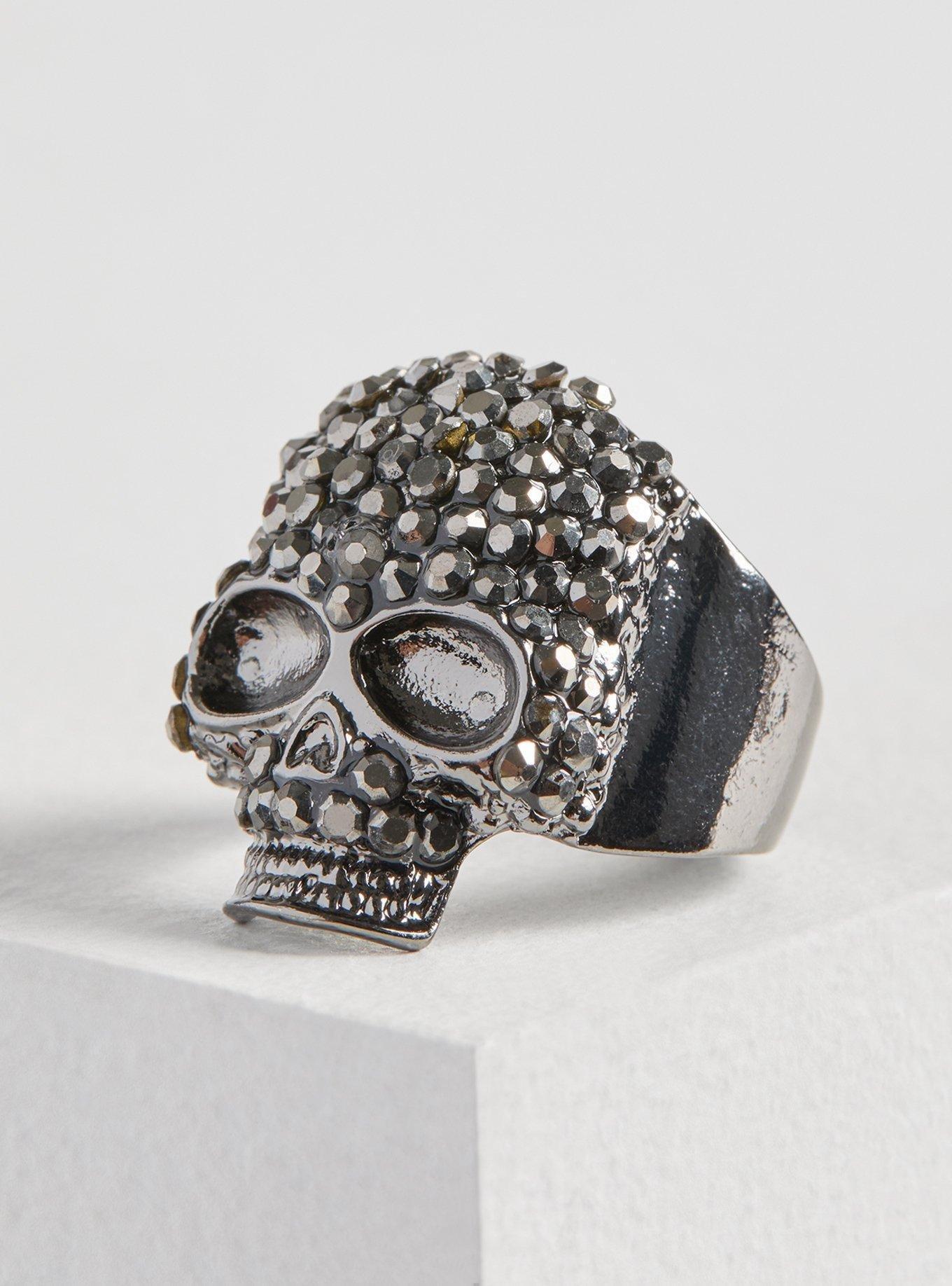 Pave Skull Statement Ring