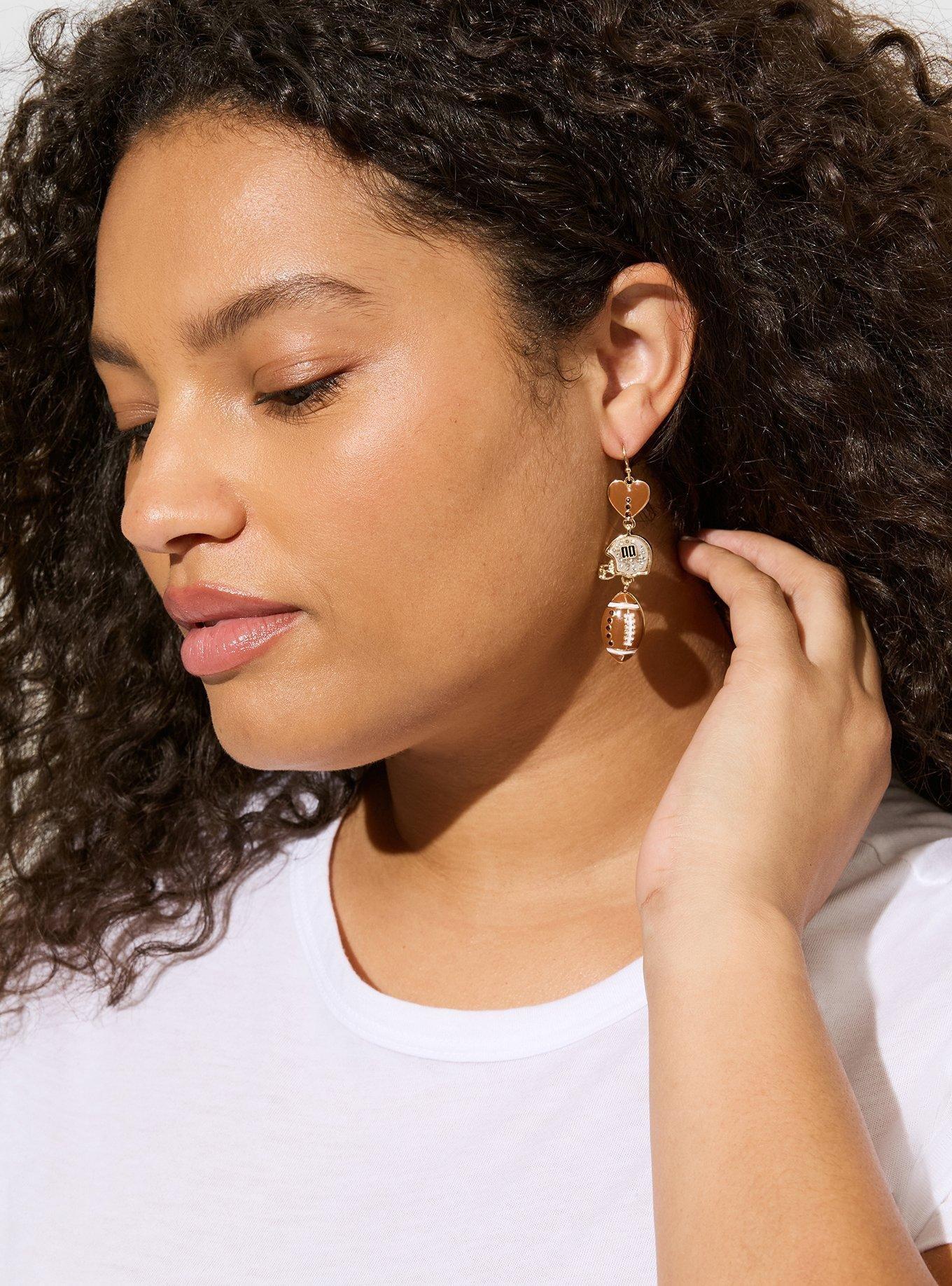 Football Drop Earring