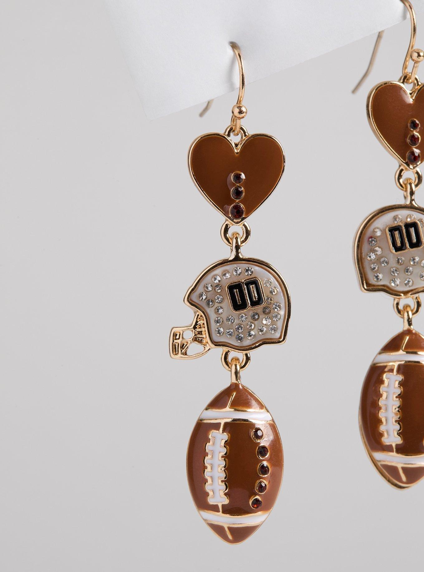 Football Drop Earring