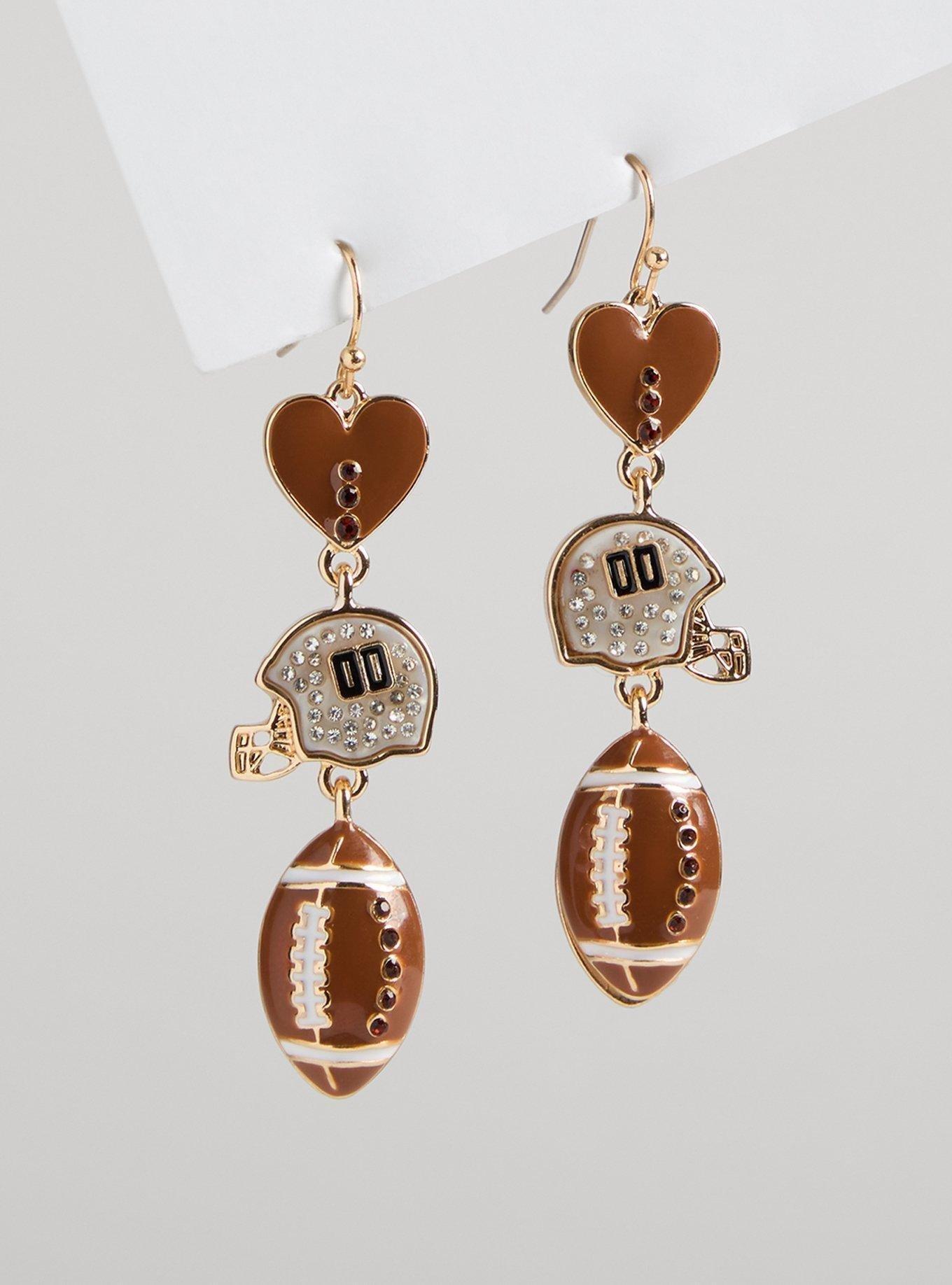 Football Drop Earring