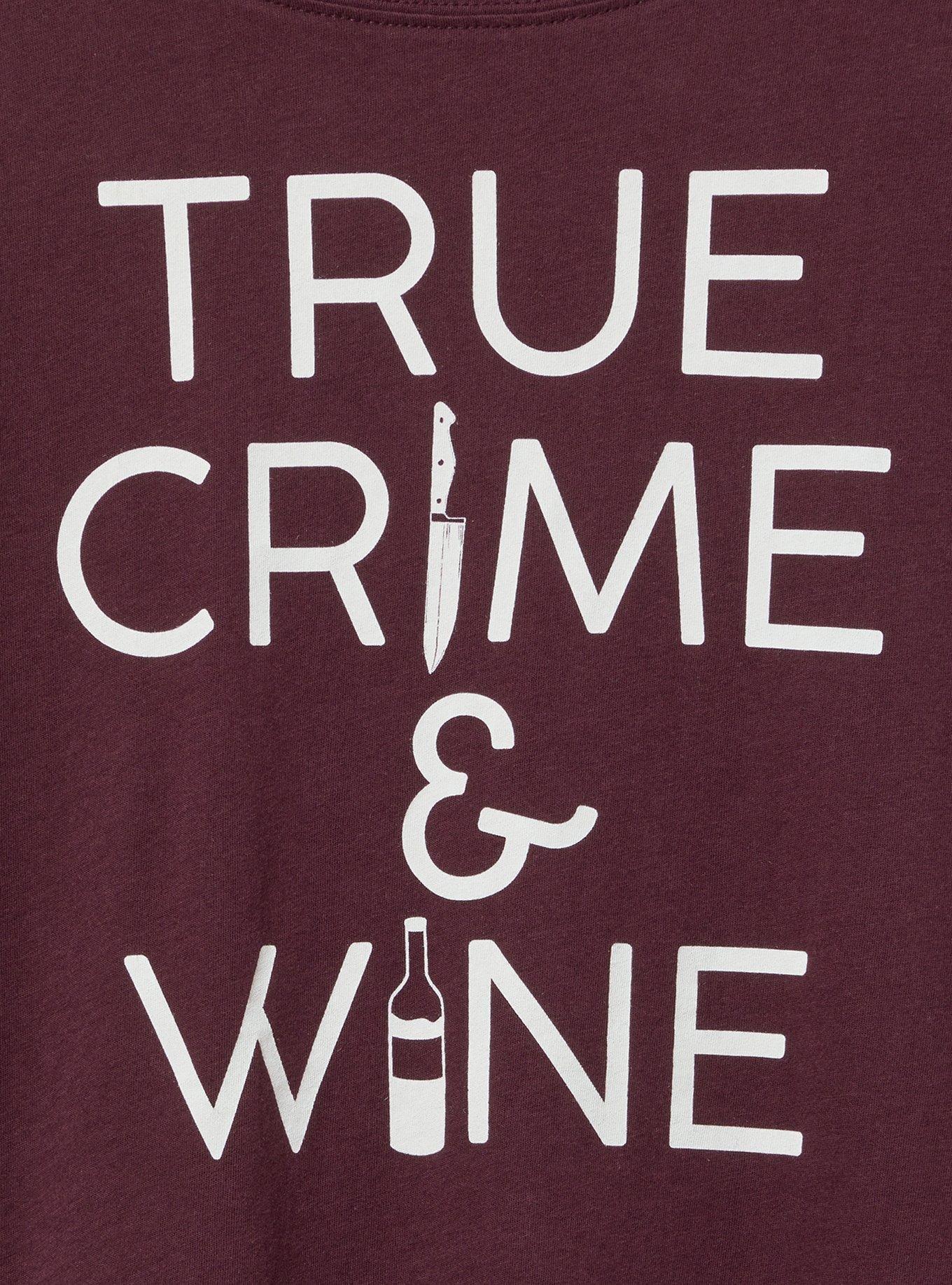 True Crime & Wine Classic Fit Heritage Jersey Crew Tee