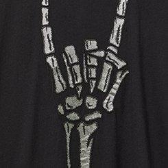 Skeleton Hand Classic Fit Heritage Jersey Crew Tee, ANTHRACITE, swatch