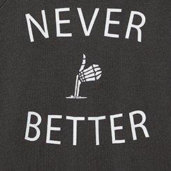 Never Better Cozy Fleece Raglan Sweatshirt , PHANTOM, swatch