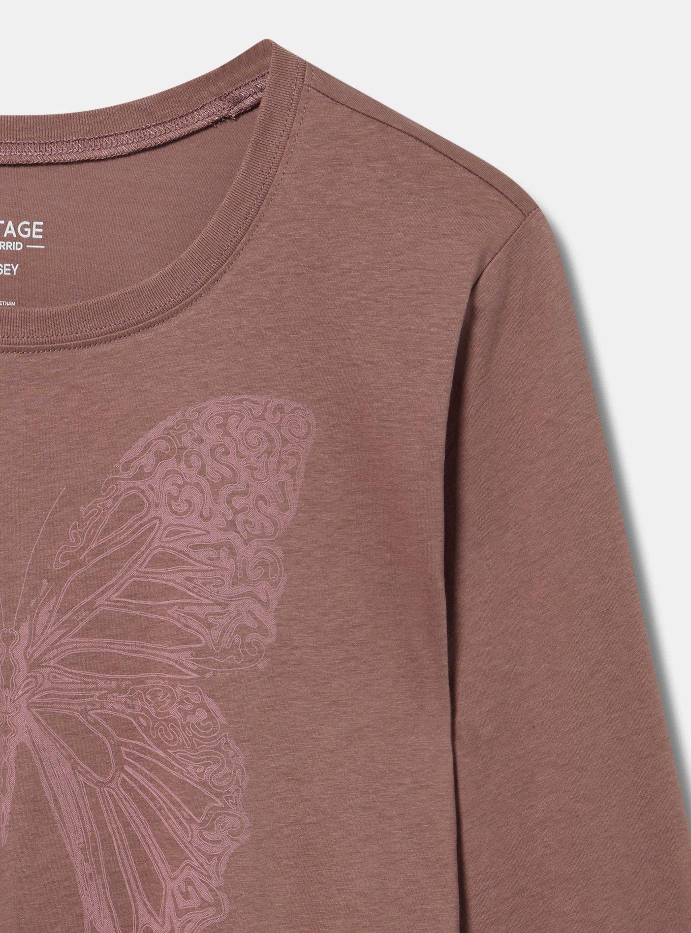 Butterfly Classic Fit Cotton Jersey Long Sleeve Tee