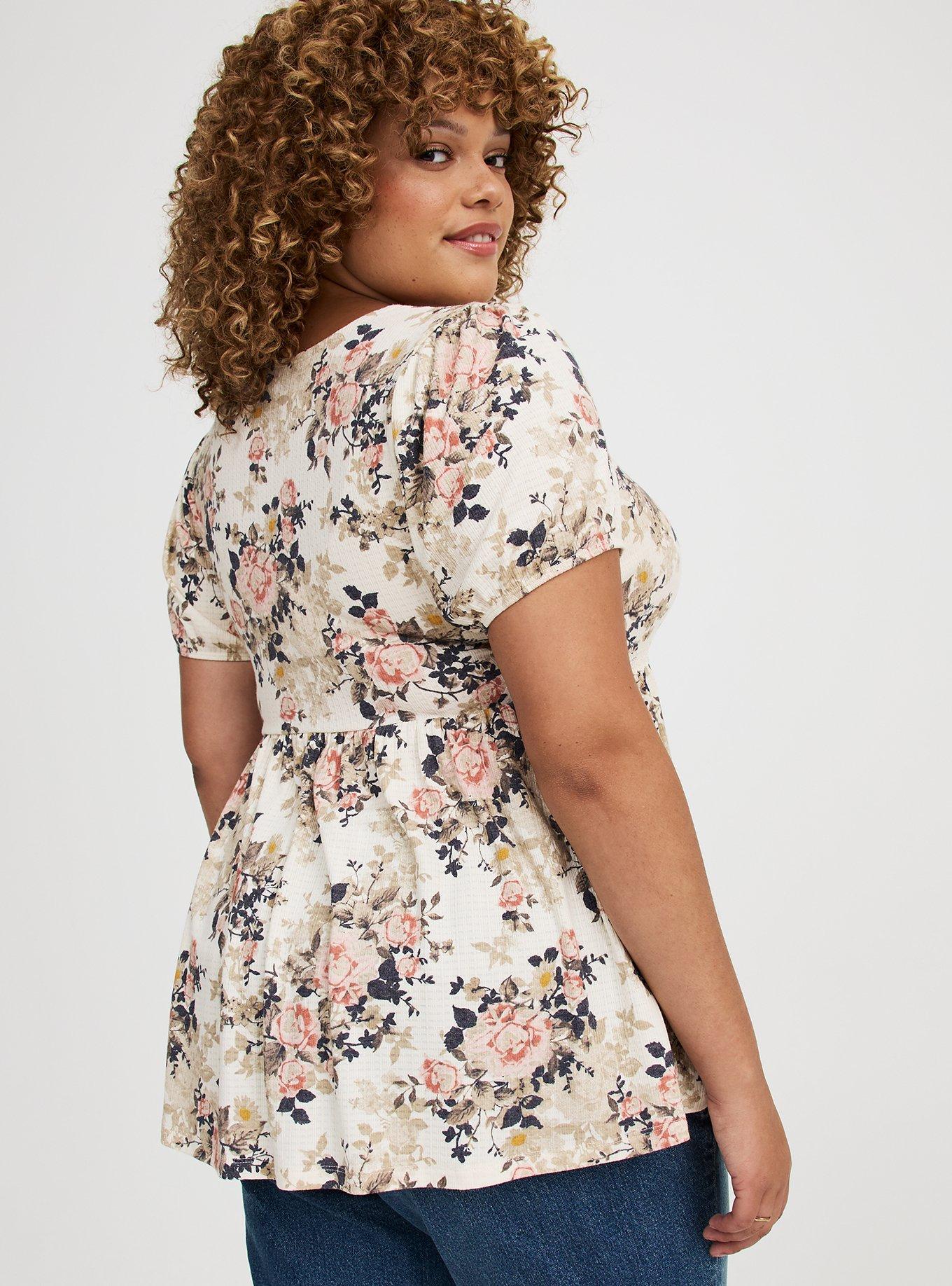Textured Jersey Sweetheart Babydoll Tee