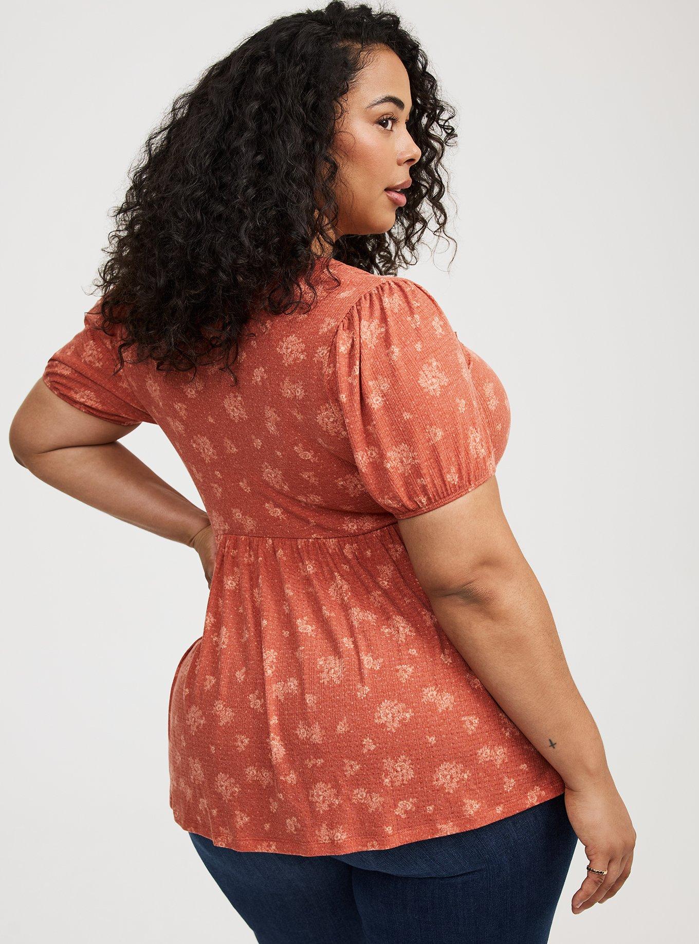 Textured Jersey Sweetheart Babydoll Tee