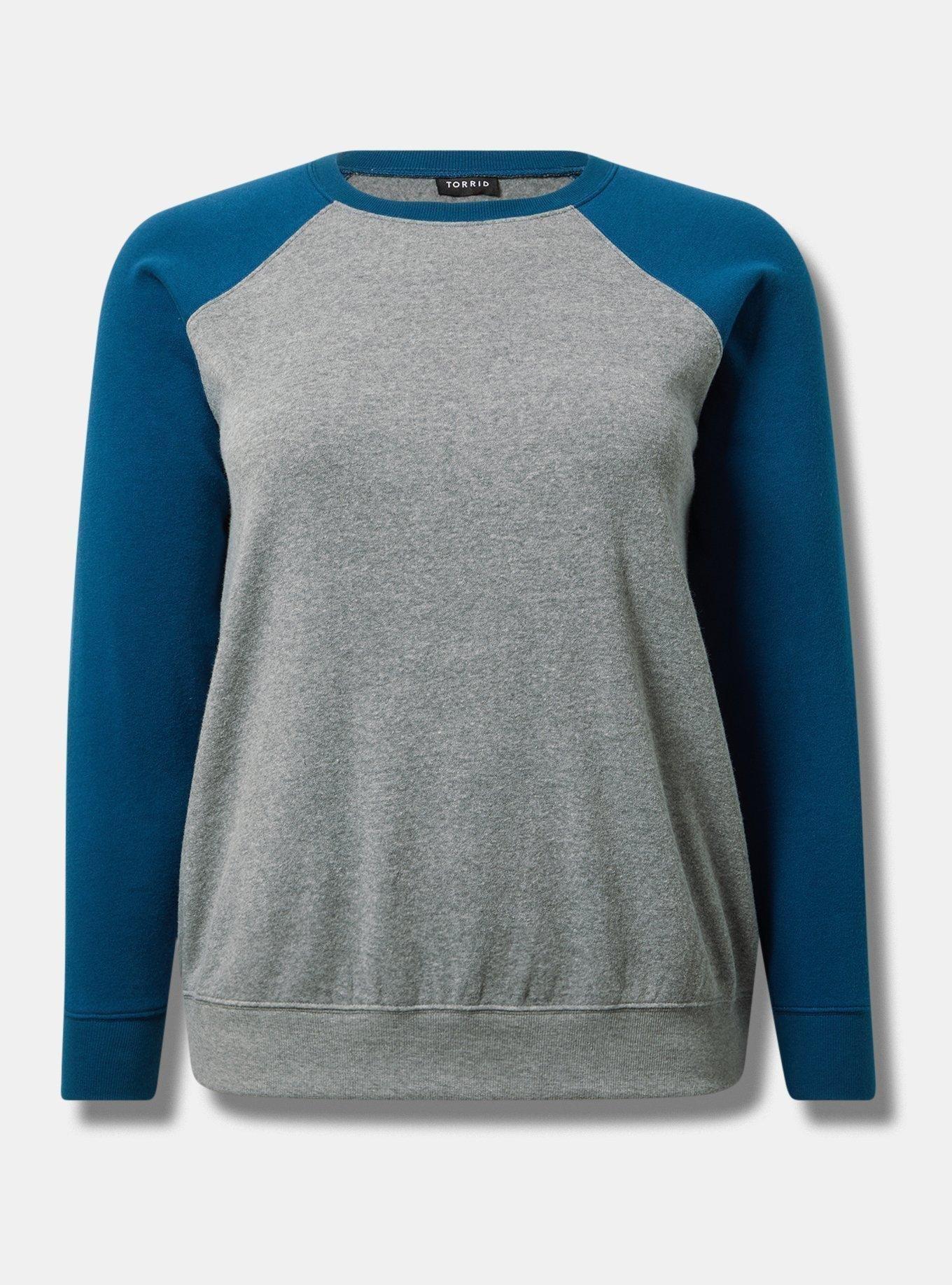 Cozy Fleece Crew Neck Raglan Sweatshirt