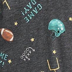 Heritage Slub V-Neck Tee, FOOTBALL CHARCOAL HEATHER, swatch