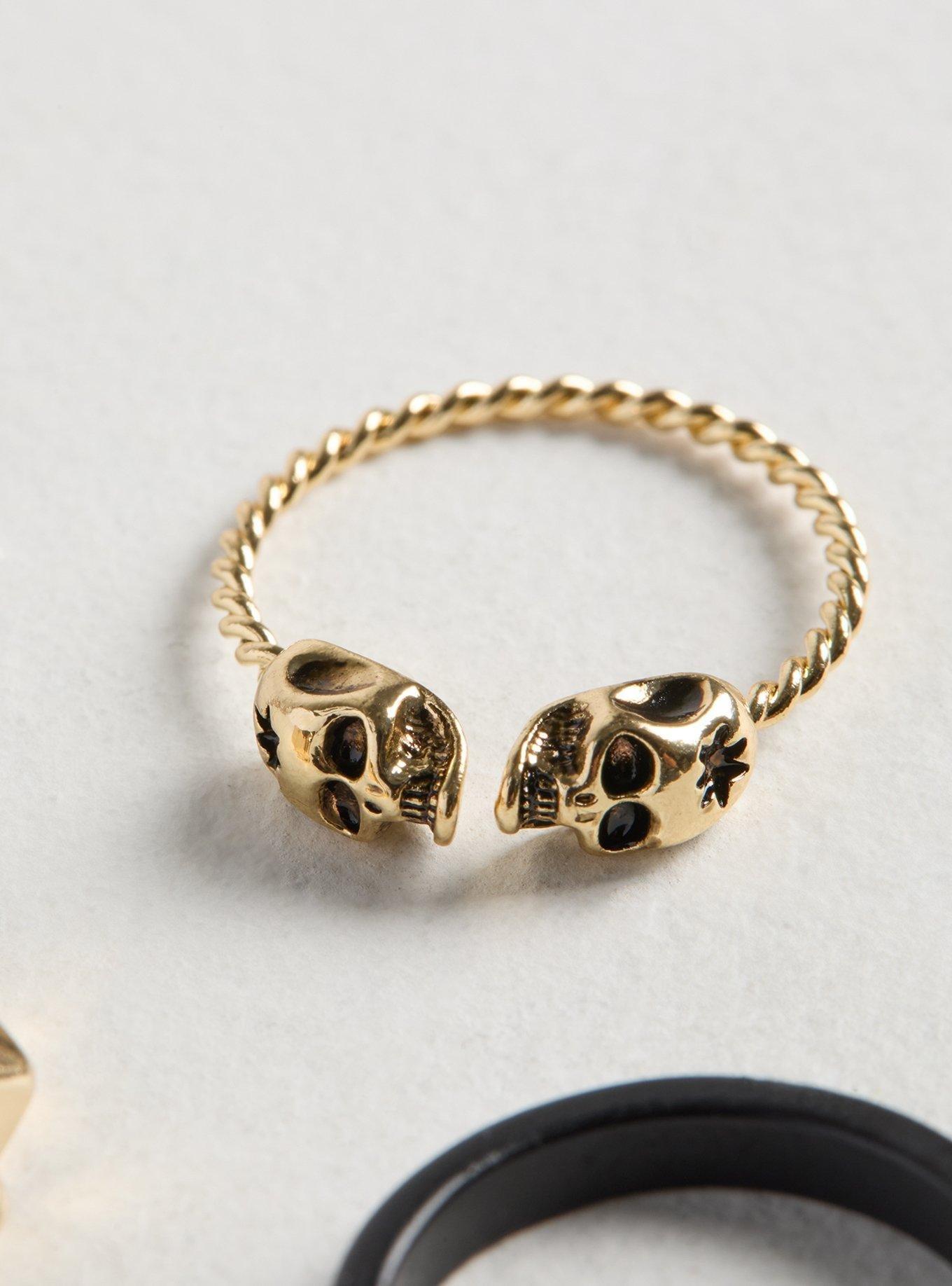 Skull Spike Ring Set, MULTI, alternate