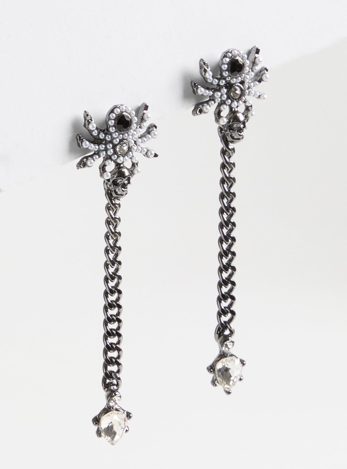 Skull Link Drop Earring