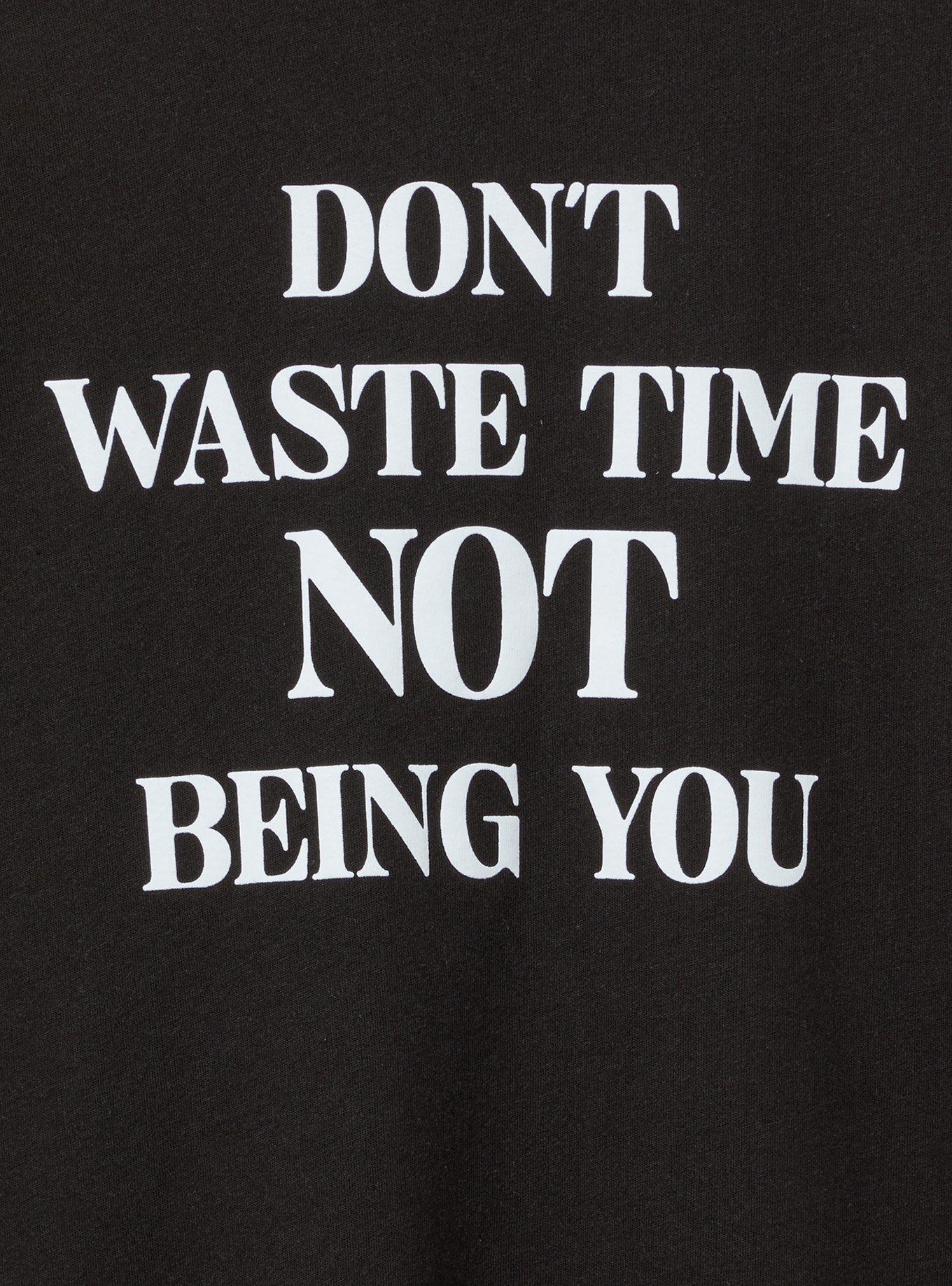 Don't Waste Time Classic Fit Signature Jersey Crew Tee