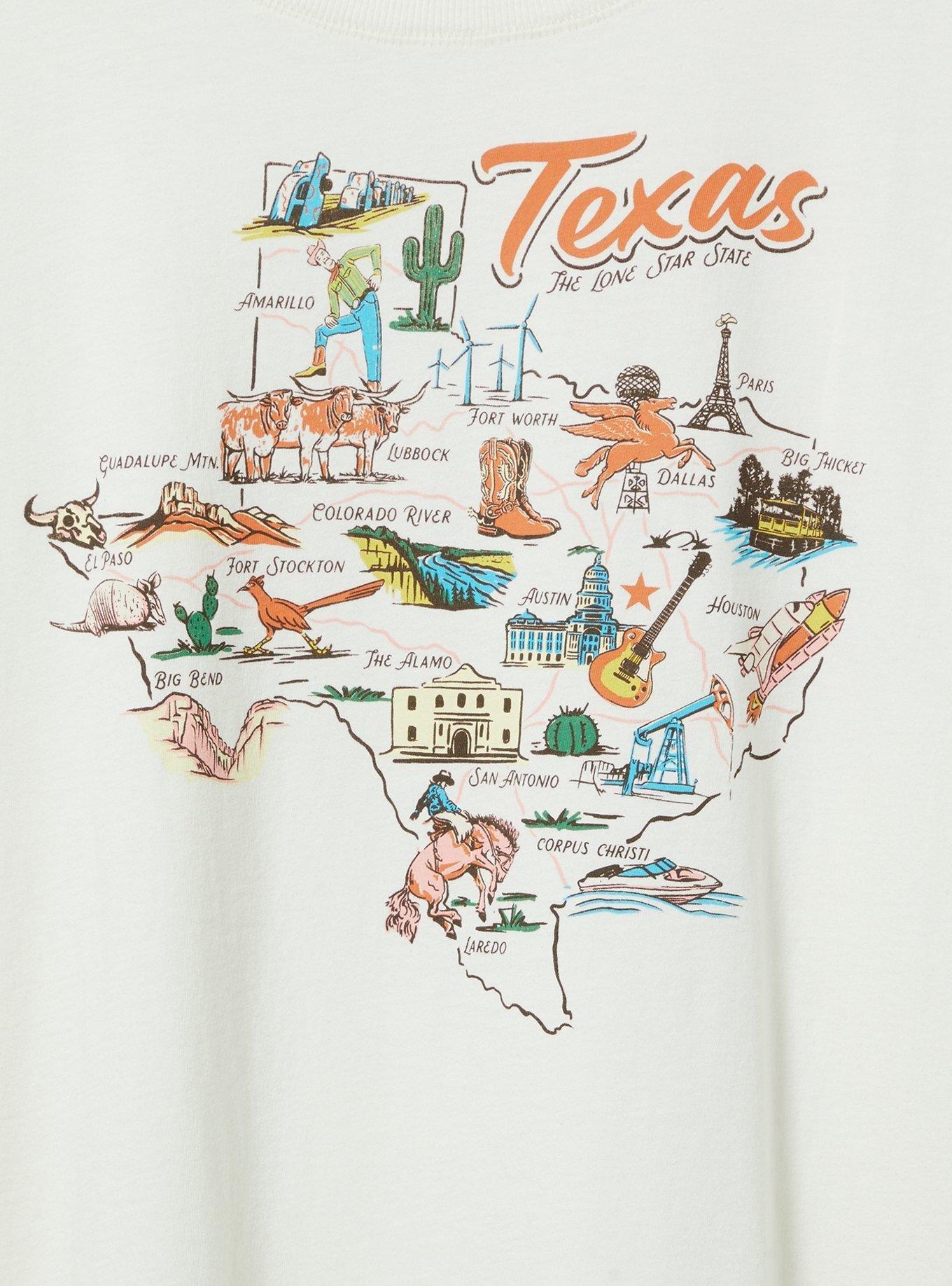 Texas Oversized Heritage Jersey Tunic Tee, BLANC DE BLANC, alternate