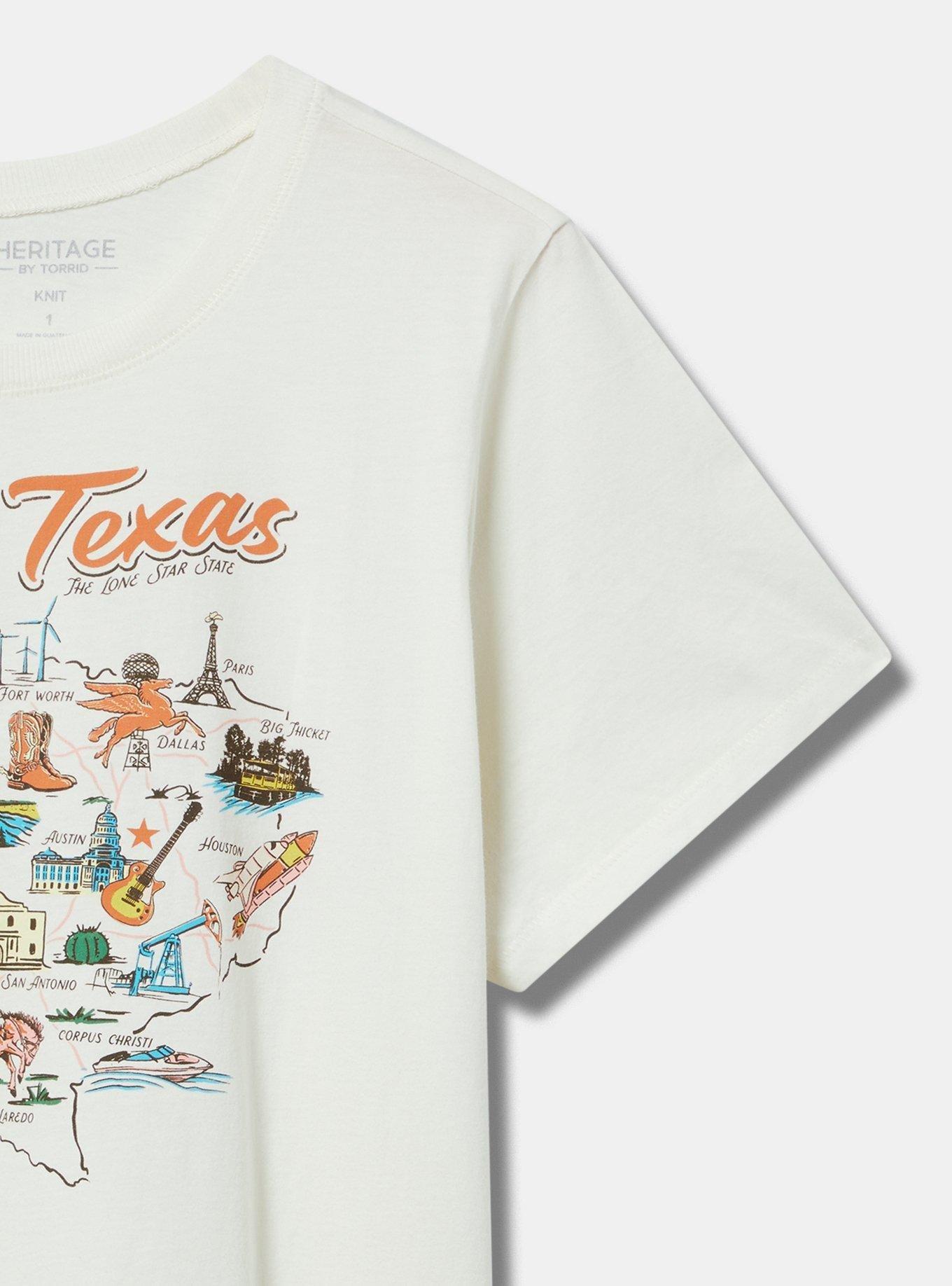 Texas Oversized Heritage Jersey Tunic Tee, BLANC DE BLANC, alternate