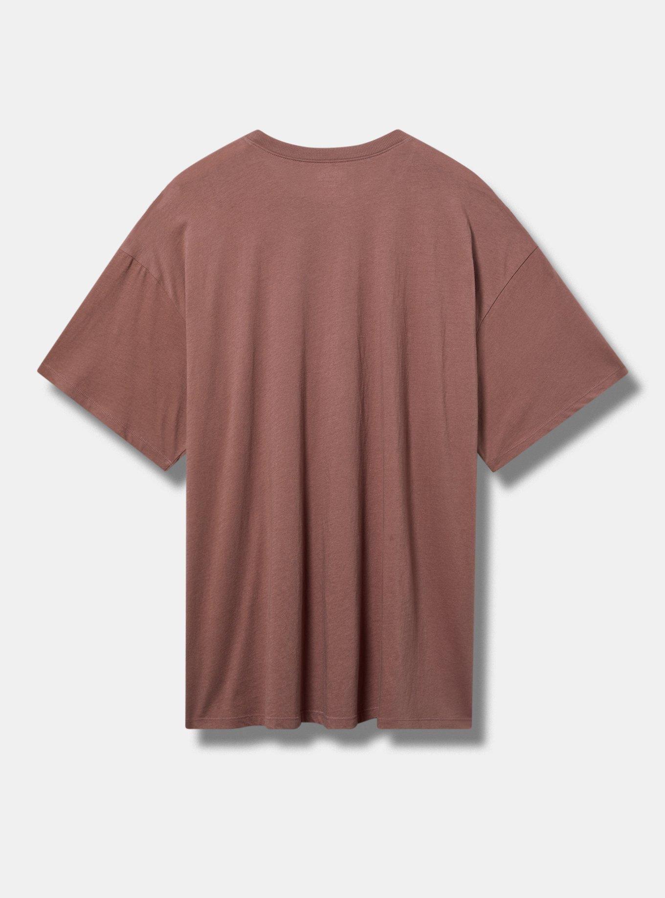 Clef Oversized Heritage Jersey Tunic Tee, ROSE TAUPE, alternate