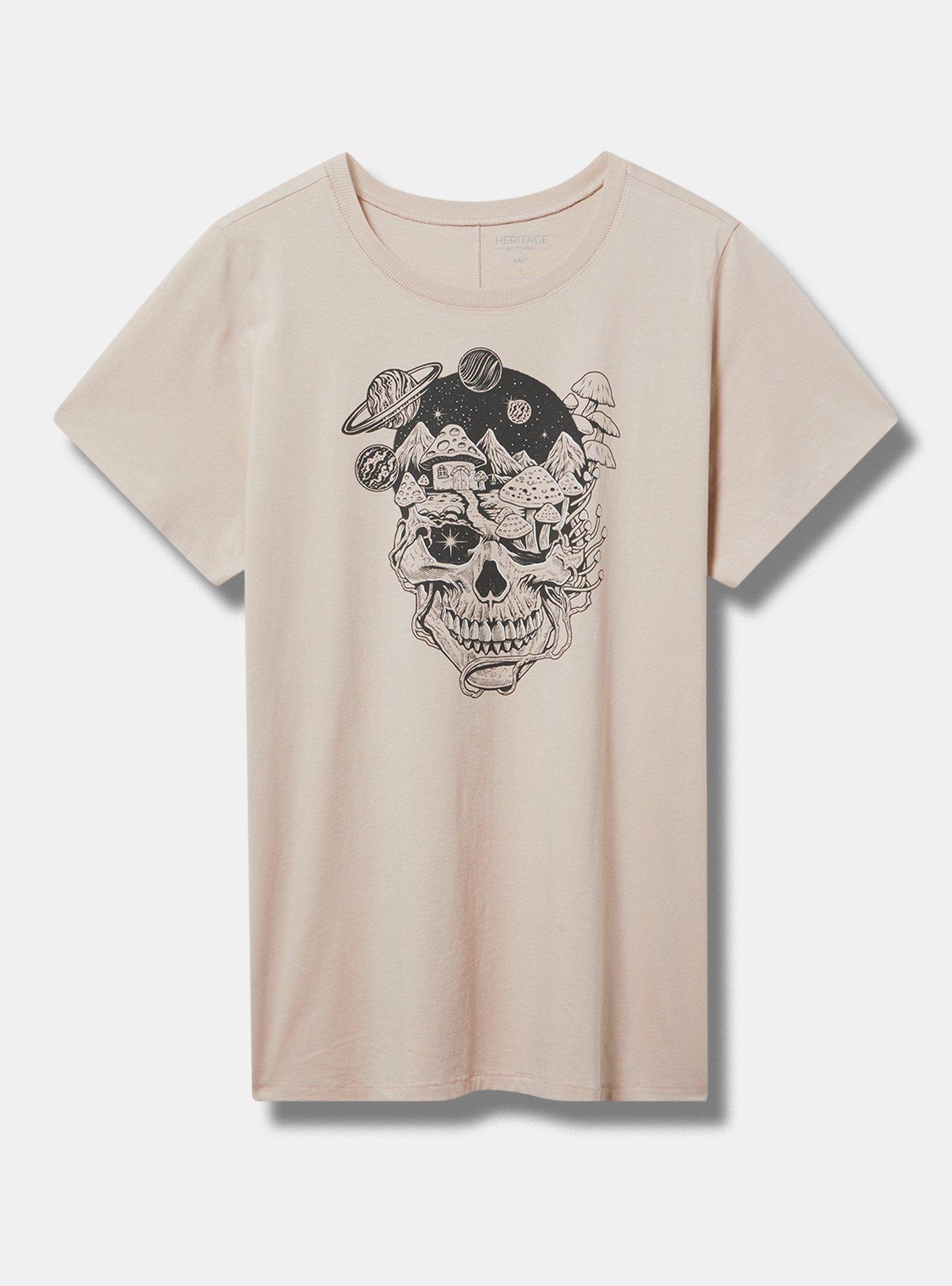 Skull Mushroom Oversized Heritage Jersey Tunic Tee