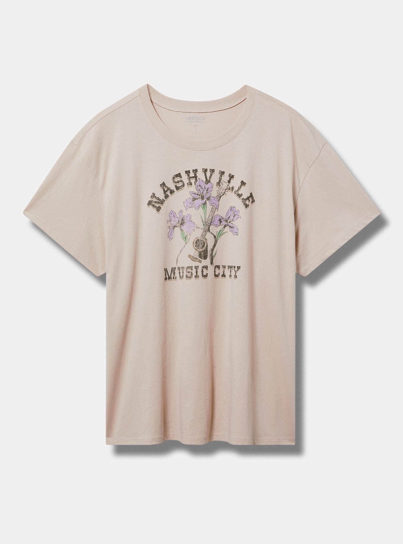 Nashville Relaxed Fit Heritage Jersey Crew Tee