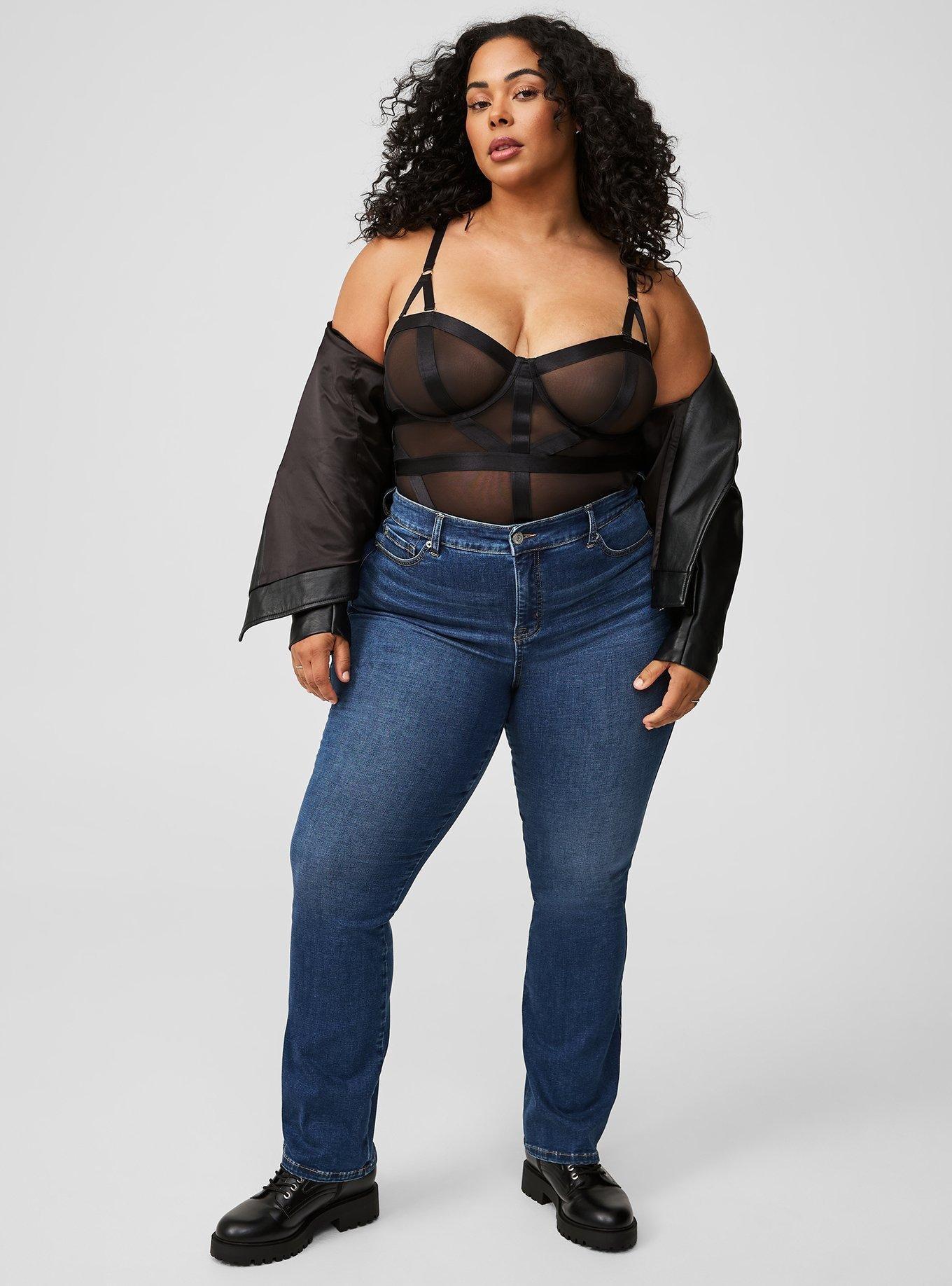 NWT Torrid good Strappy Studded Lace Bodysuit