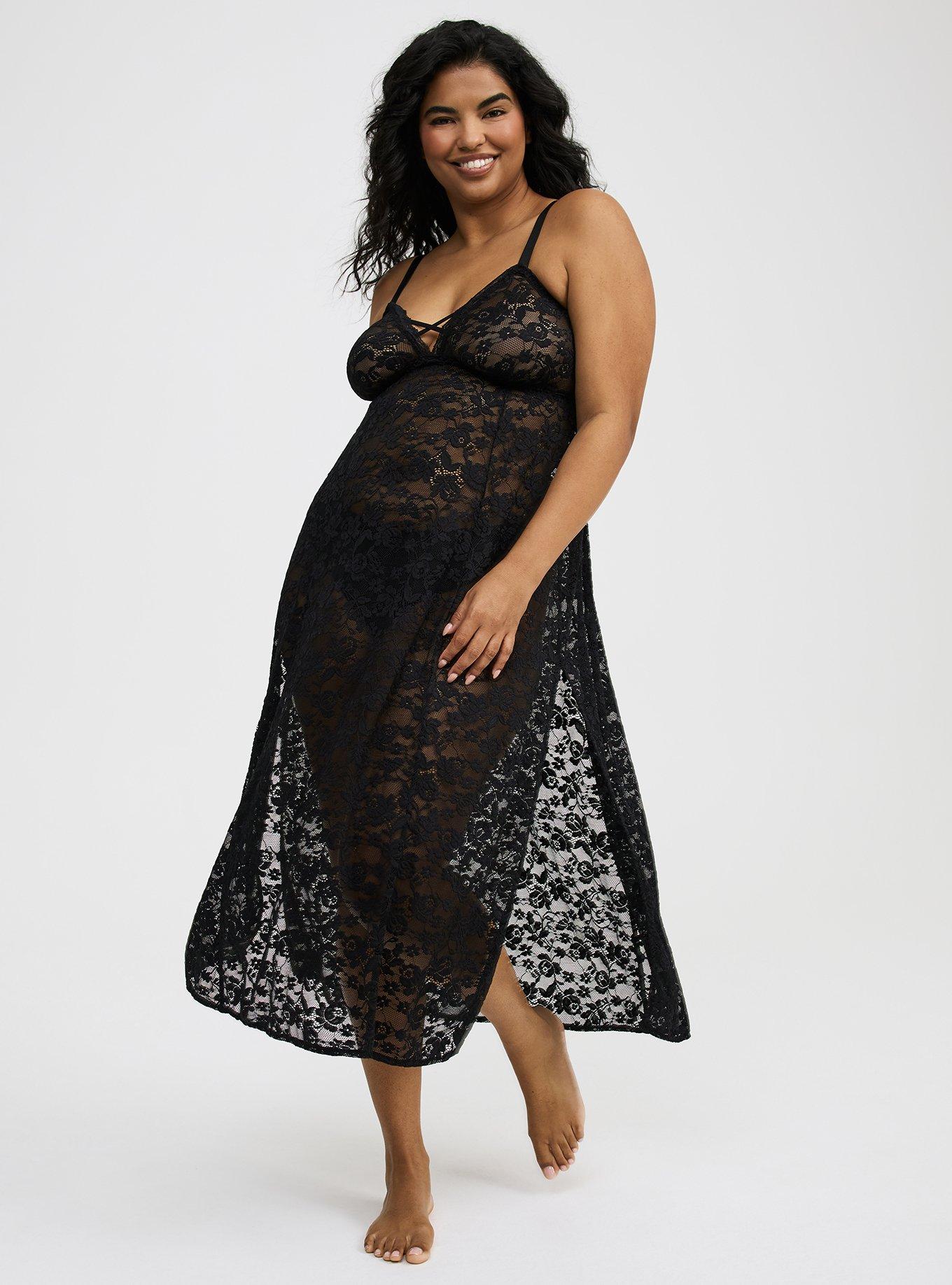 Lace Wireless Tea Length Dress