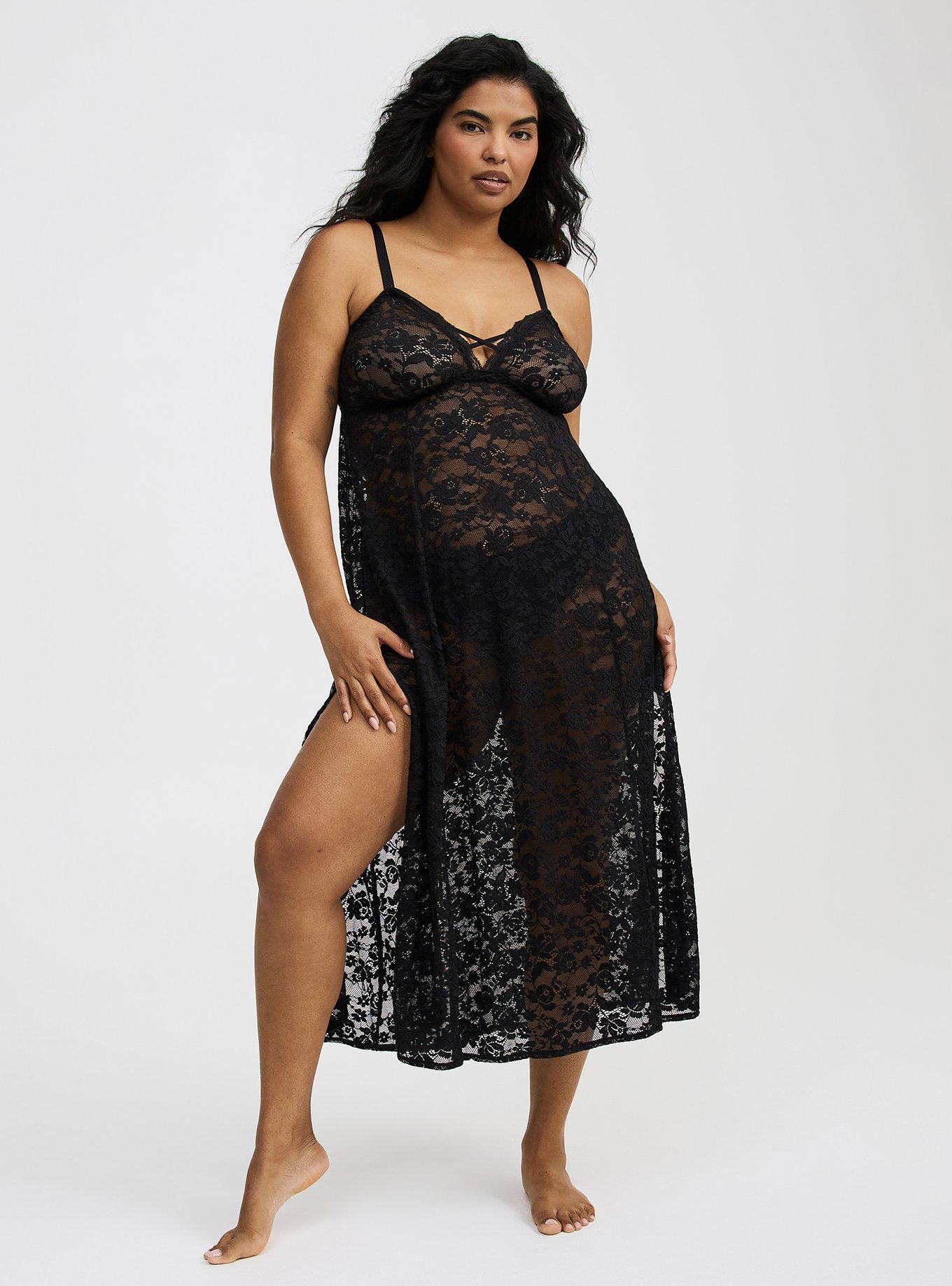 Lace Wireless Tea Length Dress