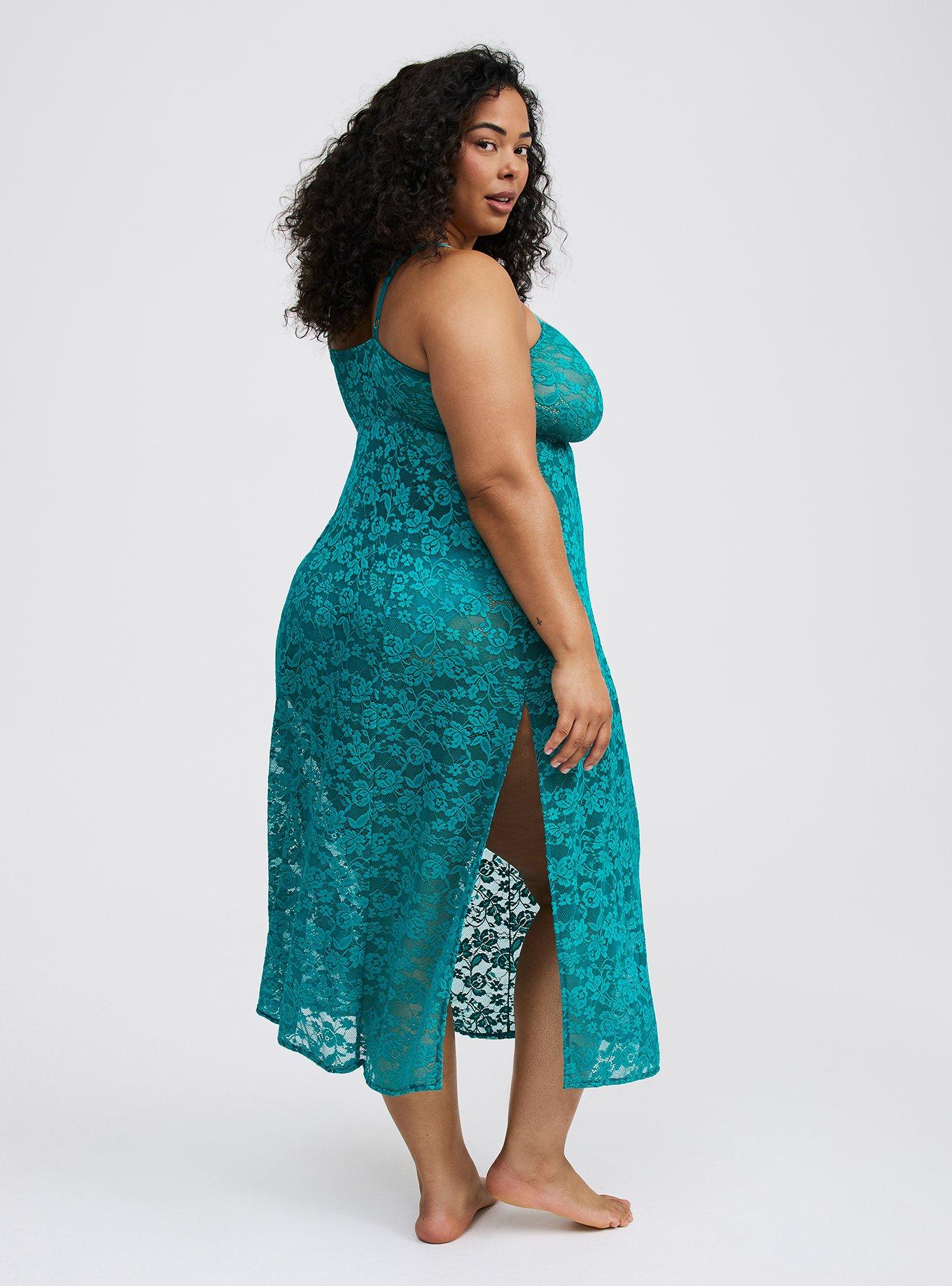Lace Wireless Tea Length Dress