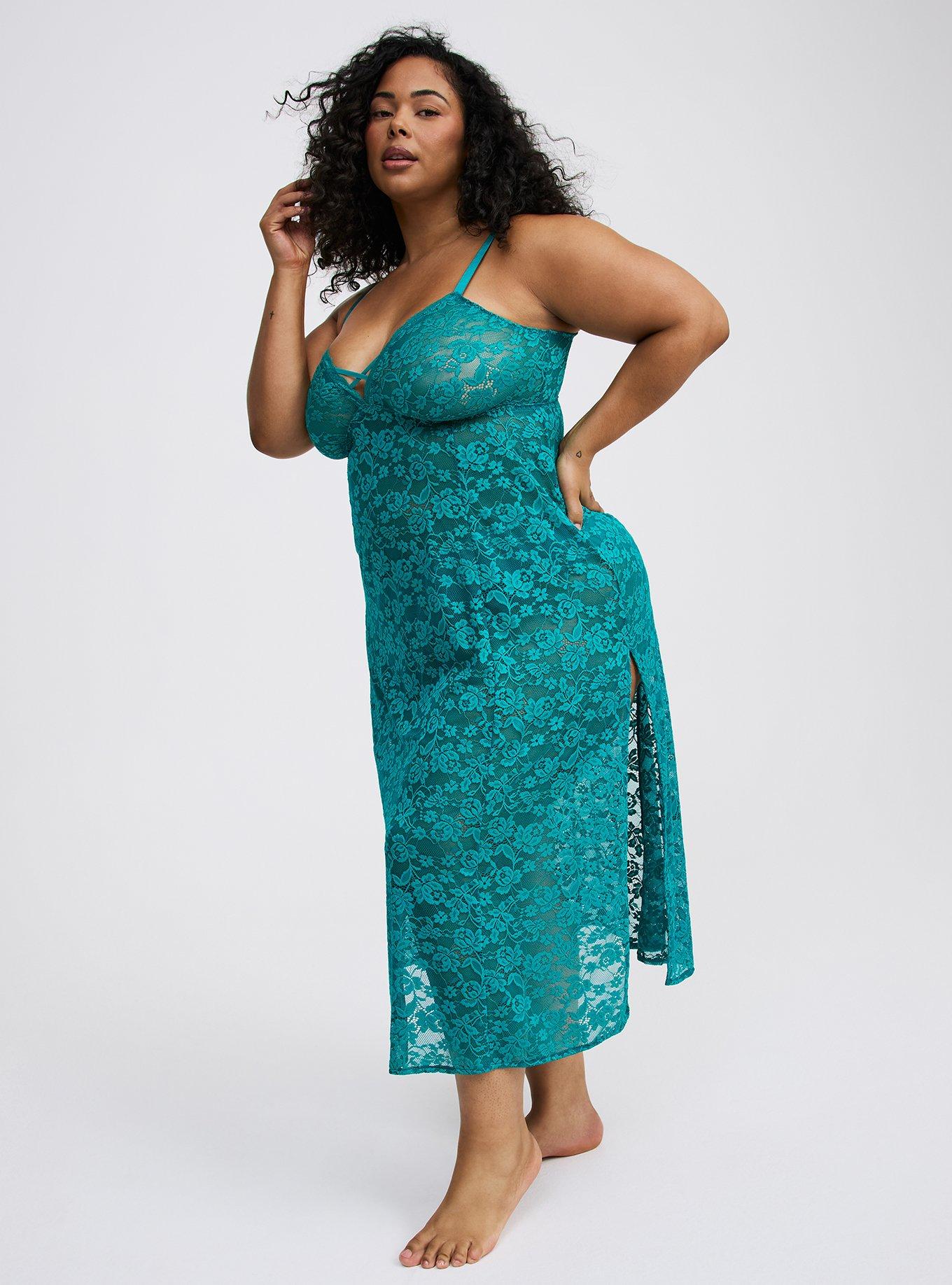 Lace Wireless Tea Length Dress