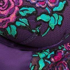 Plus Size Underwire Slip Dress, ACAI, swatch