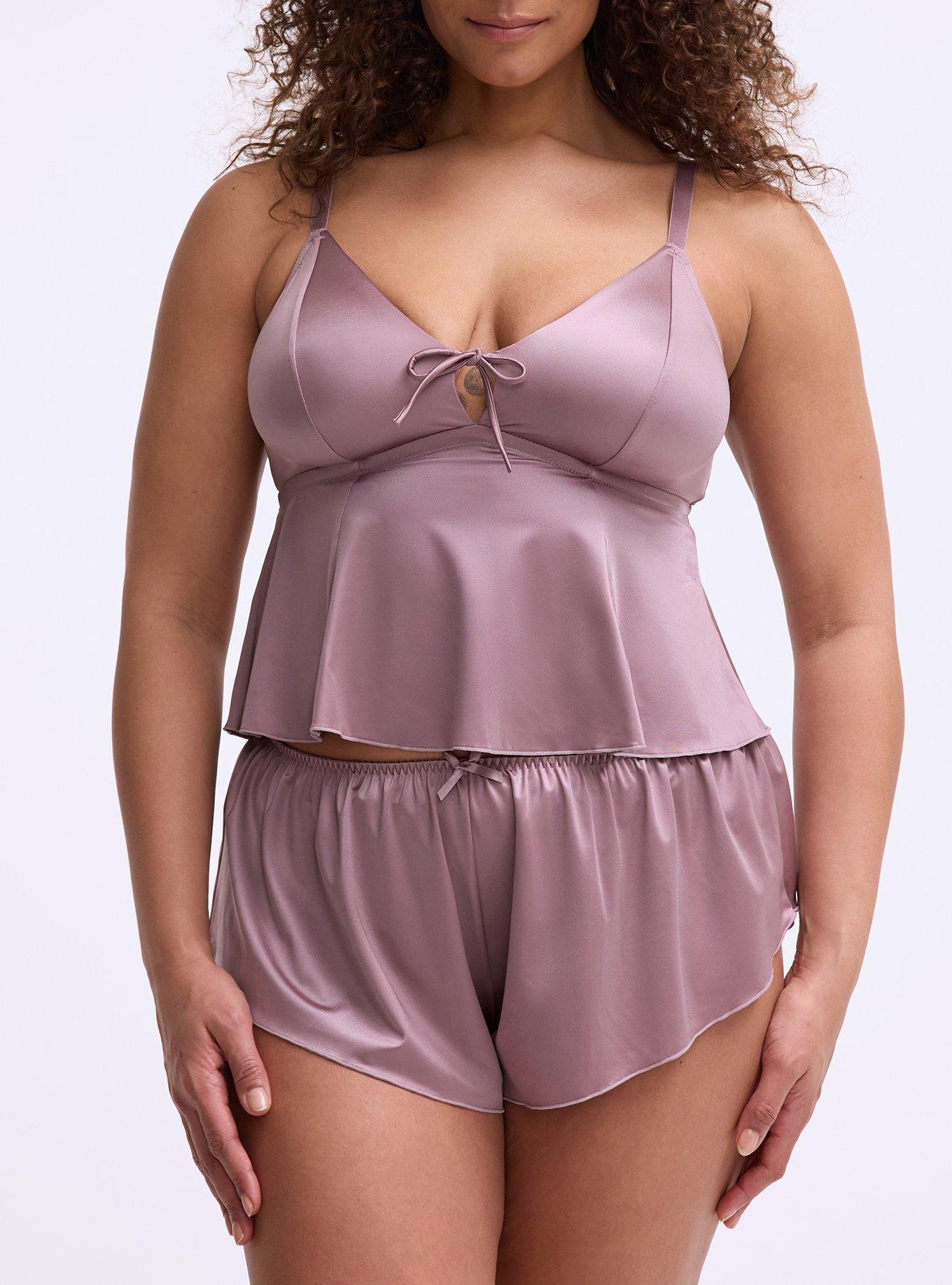 Shine Wire-Free Flounce Lingerie Cami, TOADSTOOL, alternate