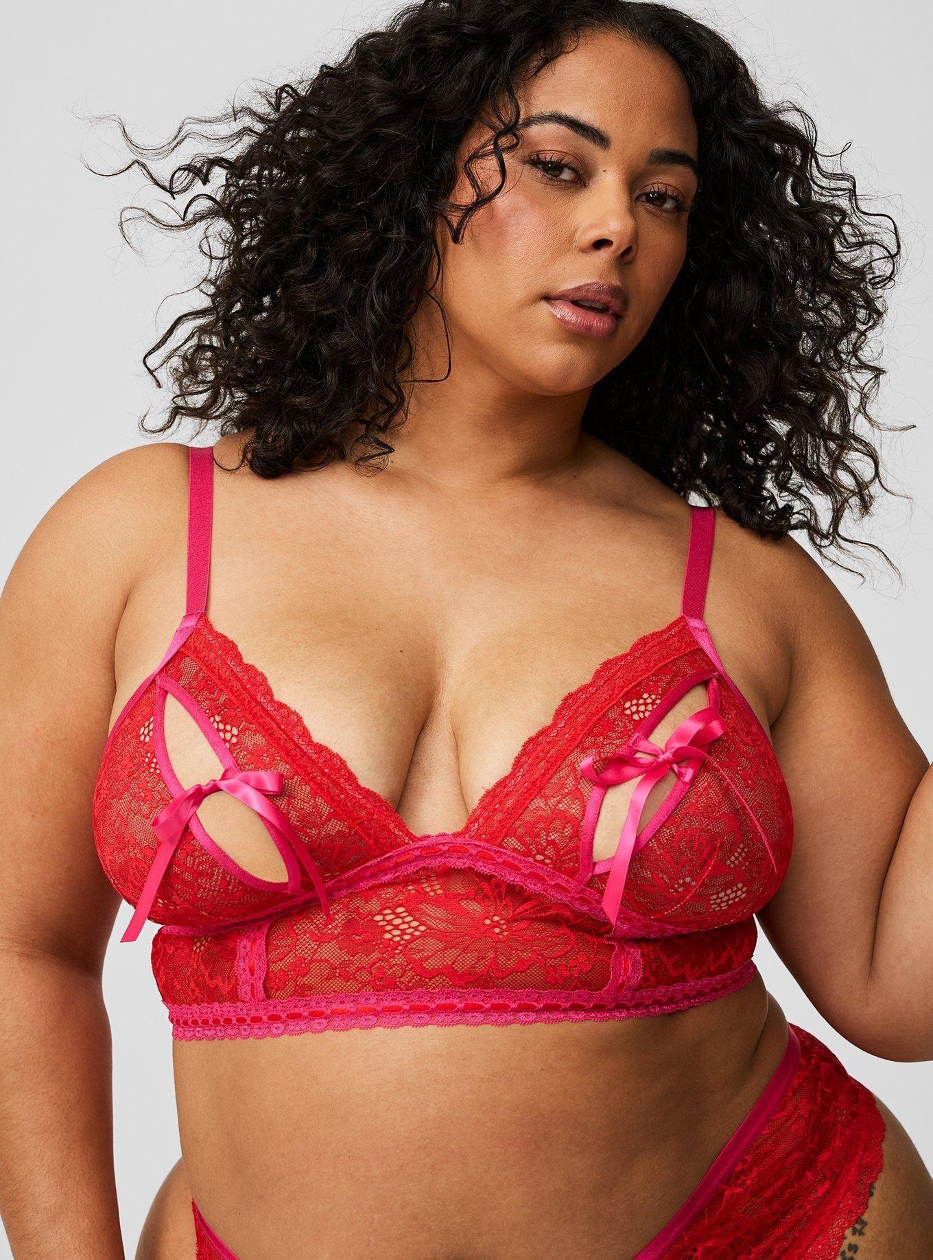 Split Cup Wire-Free Bralette, , hi-res