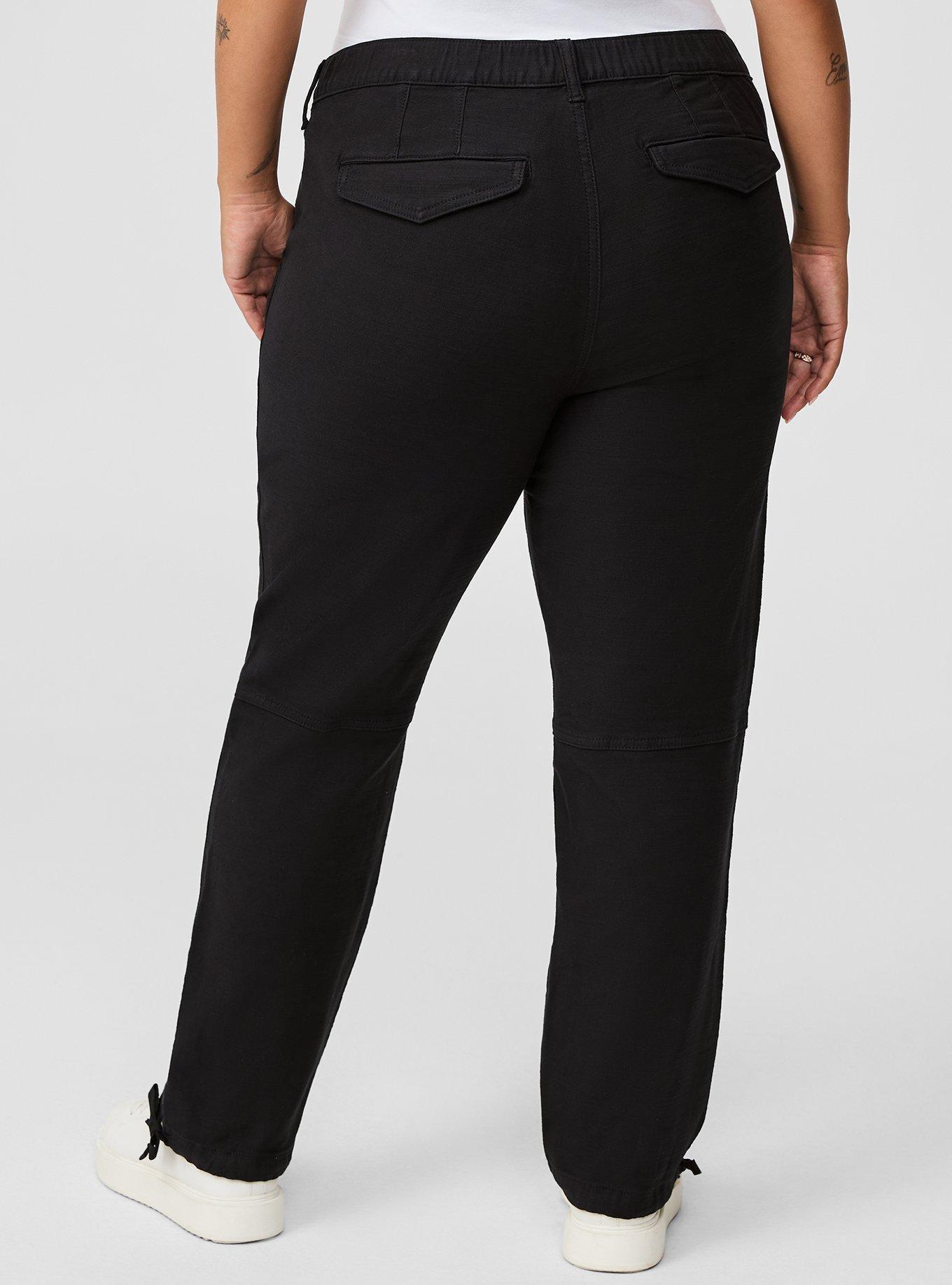 High Rise Utility Relaxed Twill Jogger, DEEP BLACK, alternate