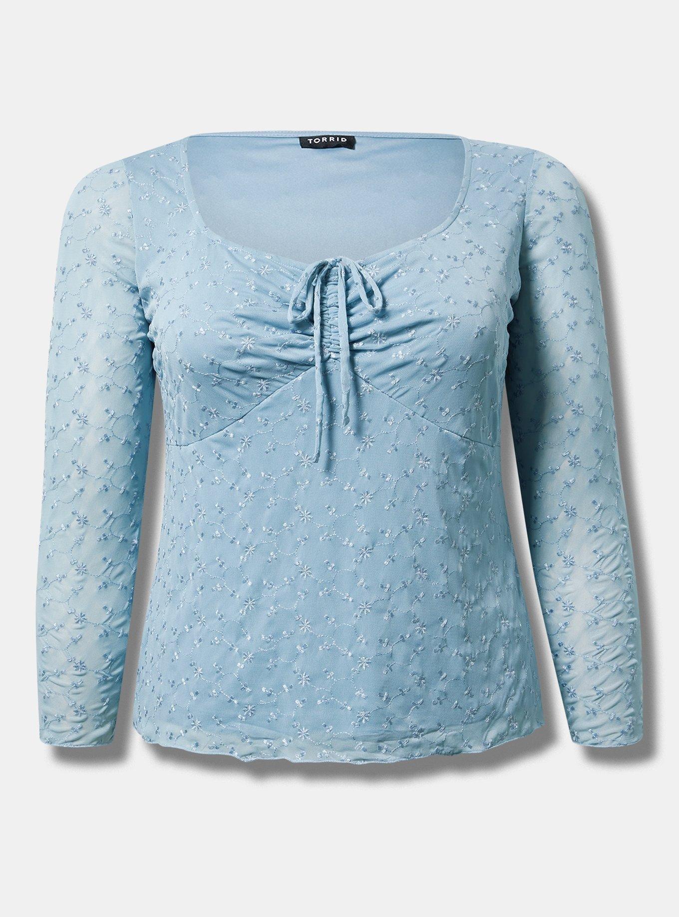 Mesh Tie Front Top
