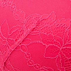 Plus Size XO Push-Up Plunge Diamante Bra, PINK PEACOCK, swatch