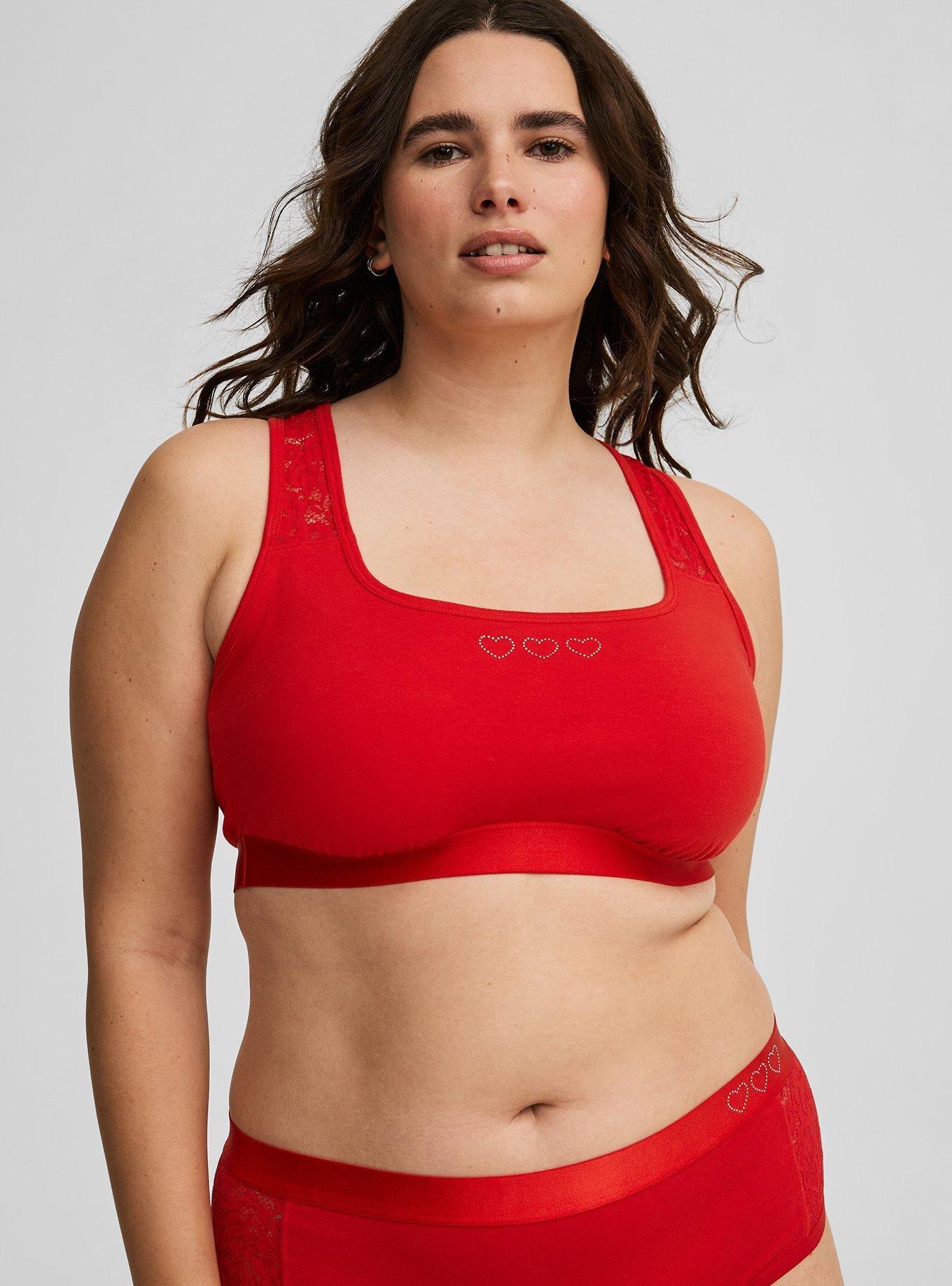 Cotton Square Neck Bralette 