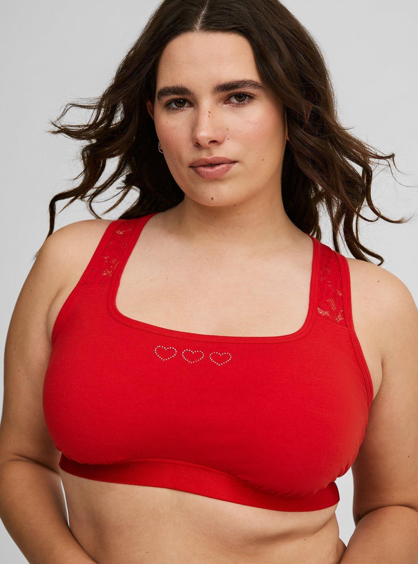 Cotton Square Neck Bralette 