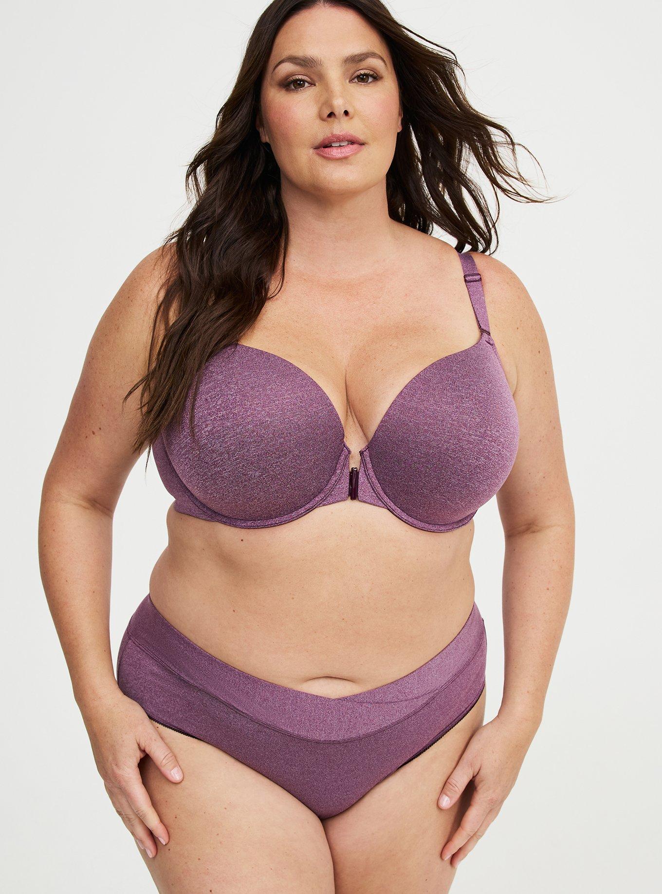 Perfect Coverage Push-Up Smooth Front-Close Bra, WINTER BLOOM HEATHER, alternate