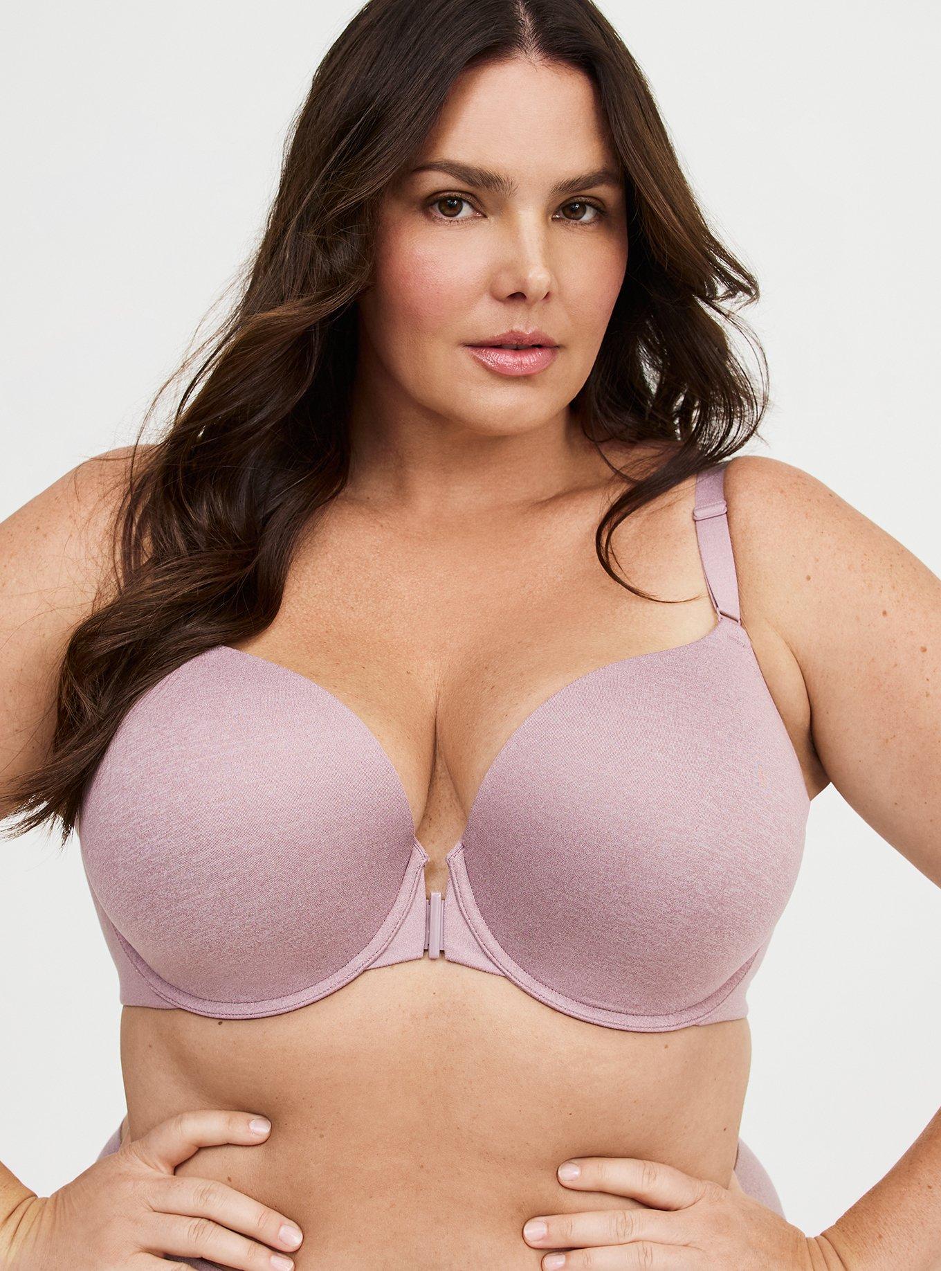 Perfect T-Shirt Push-Up Front Close Bra, TOADSTOOL HEATHER, hi-res