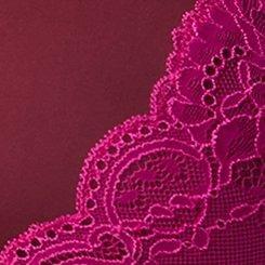 XO Plunge Chelsea Lace Bra, MAROON BANNER AND FESTIVAL FUCHSIA, swatch