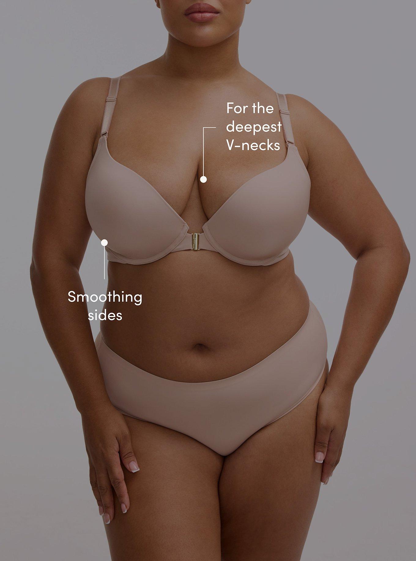 Plunge Push-Up Front-Close Bra, ROSE DUST, alternate