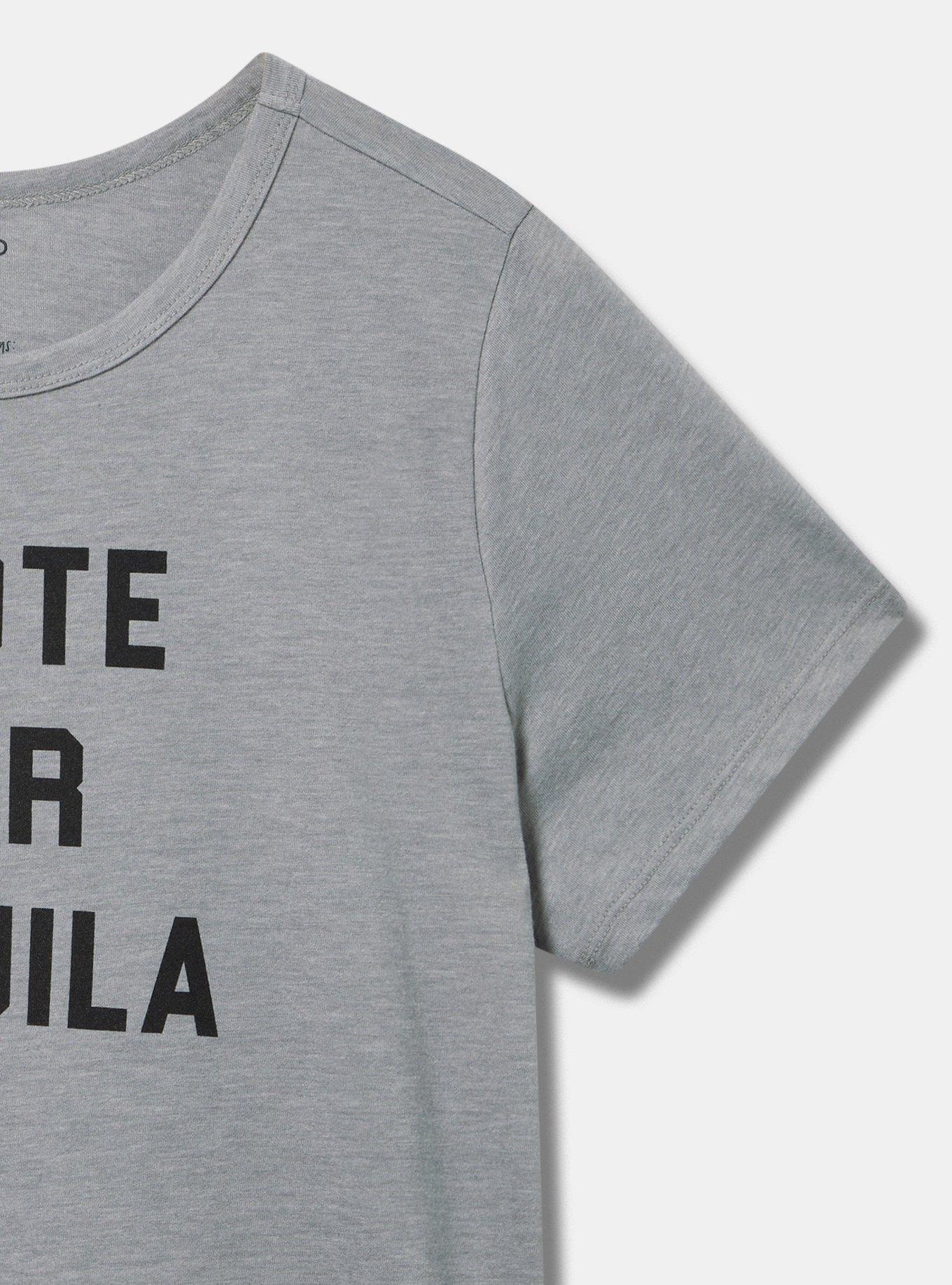 I Vote For Tequila Classic Fit Signature Jersey Crew Tee, HEATHER GREY, alternate